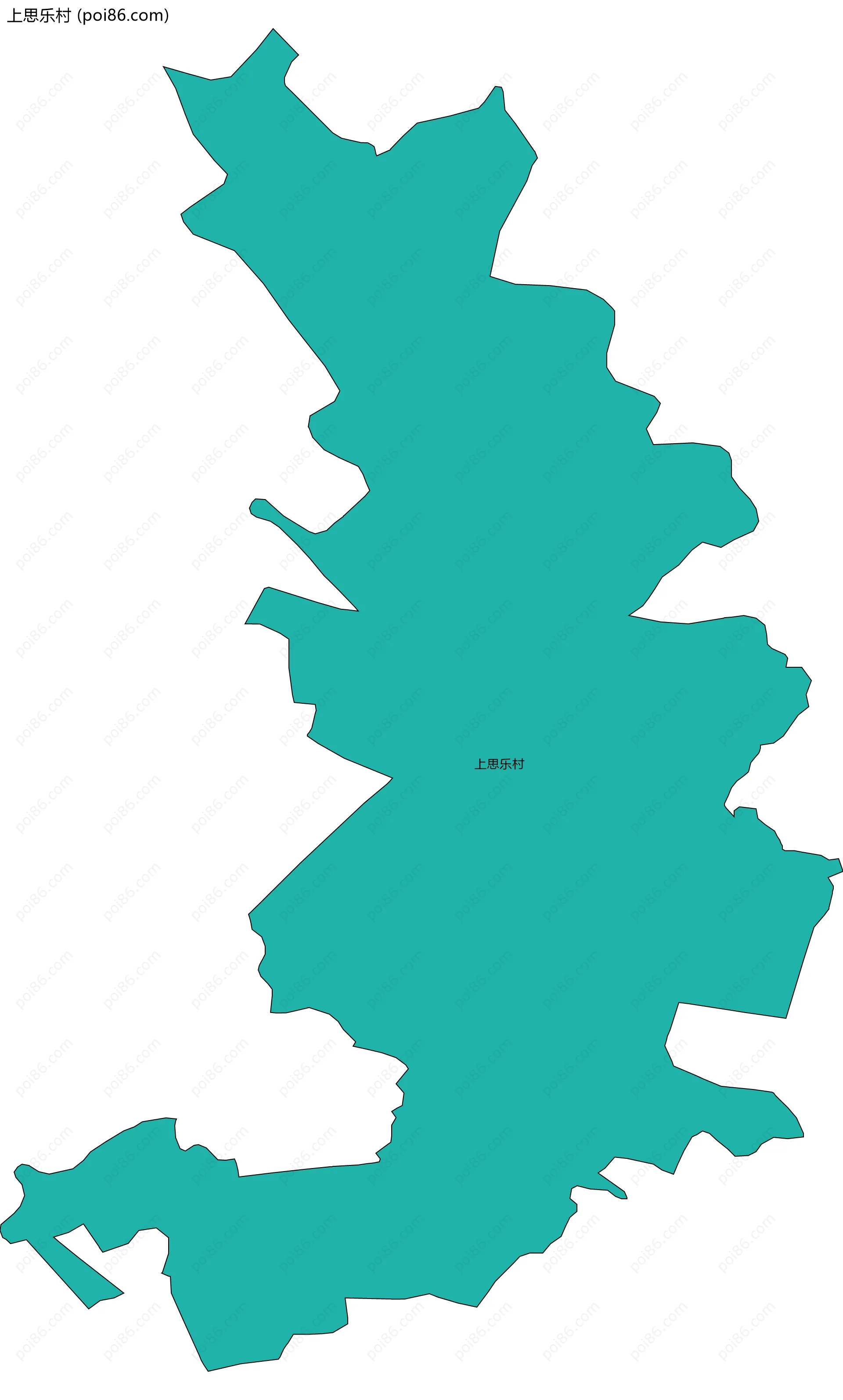 上思乐村边界地图