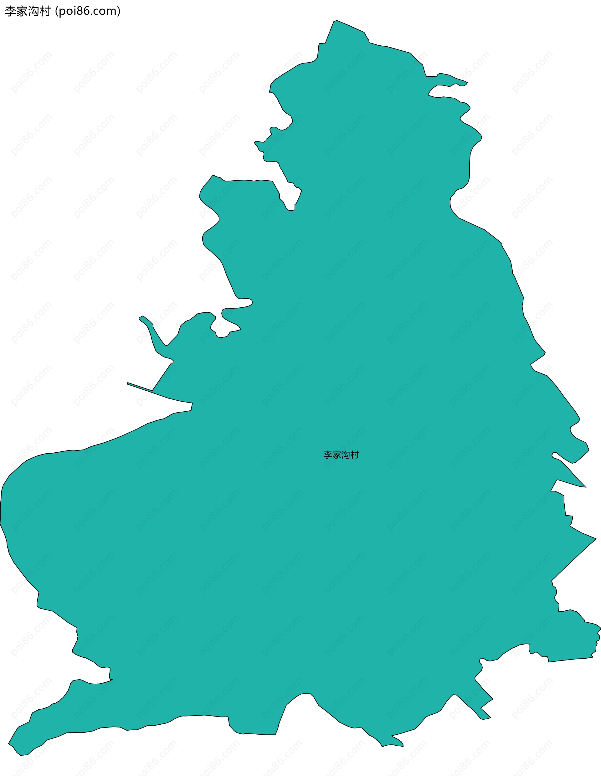 李家沟村边界地图