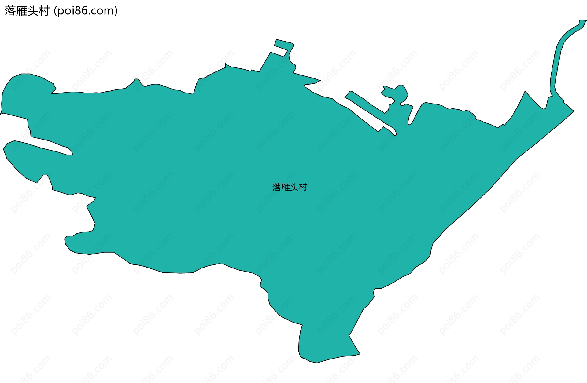 落雁头村边界地图