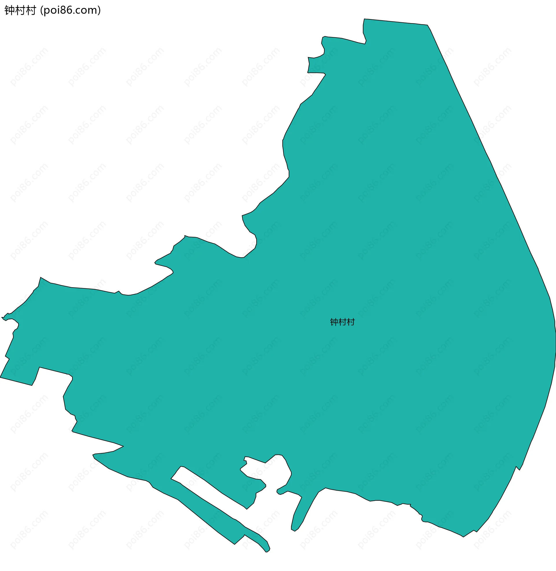 钟村村边界地图