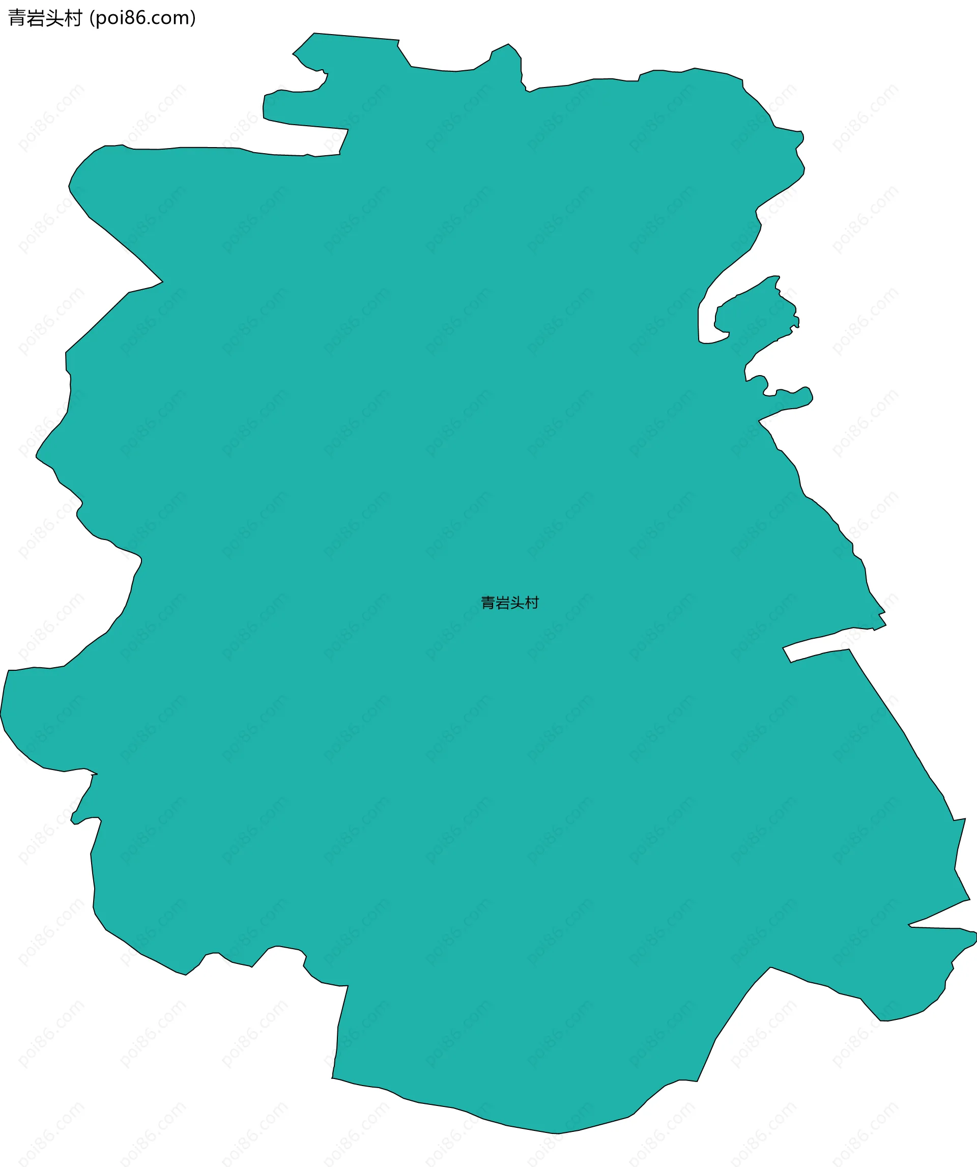 青岩头村边界地图