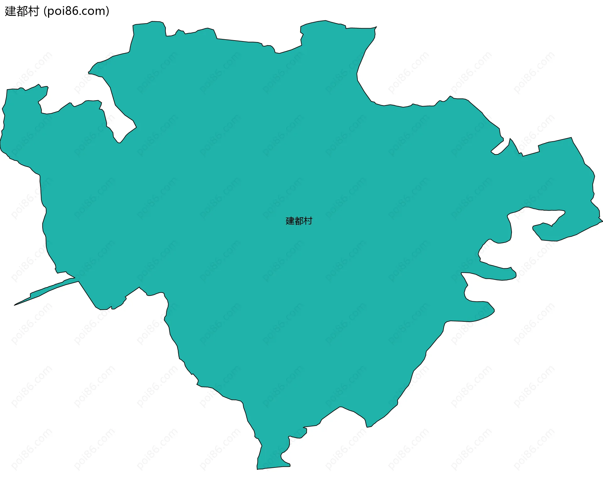 建都村边界地图
