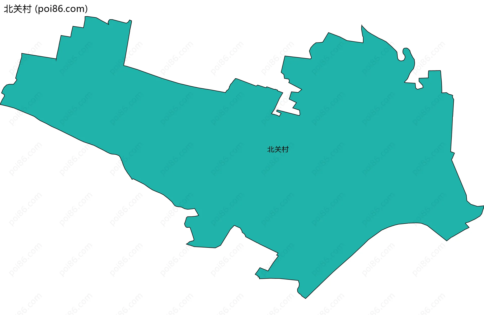 北关村边界地图