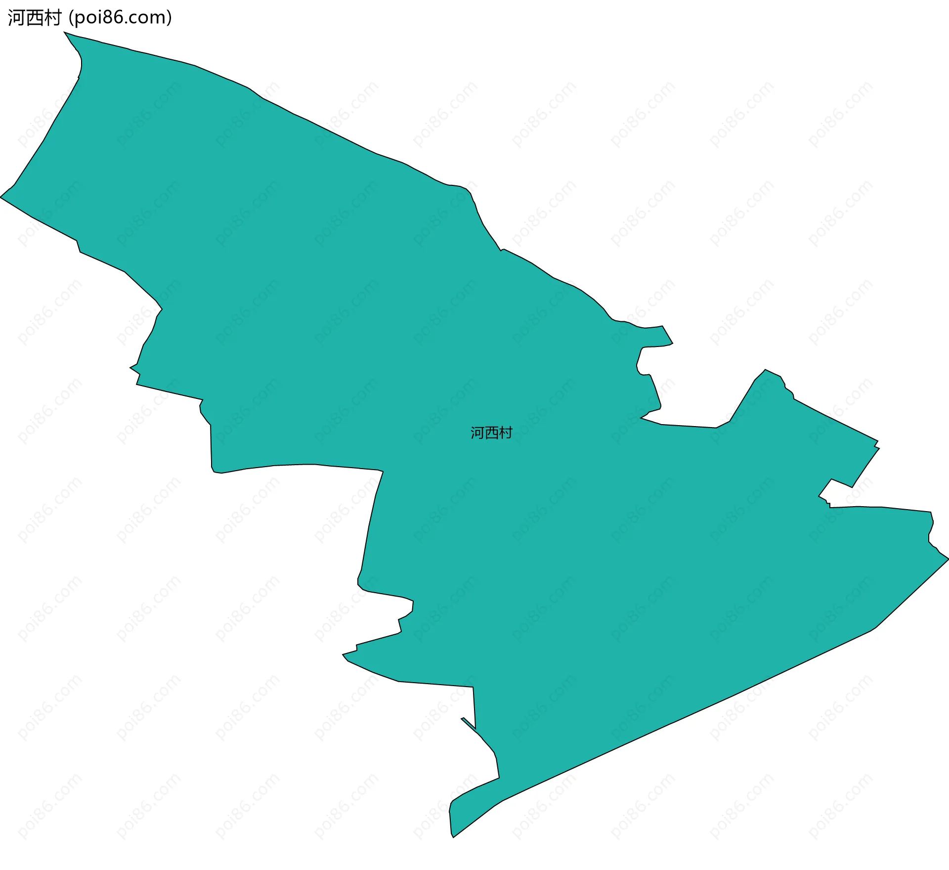 河西村边界地图