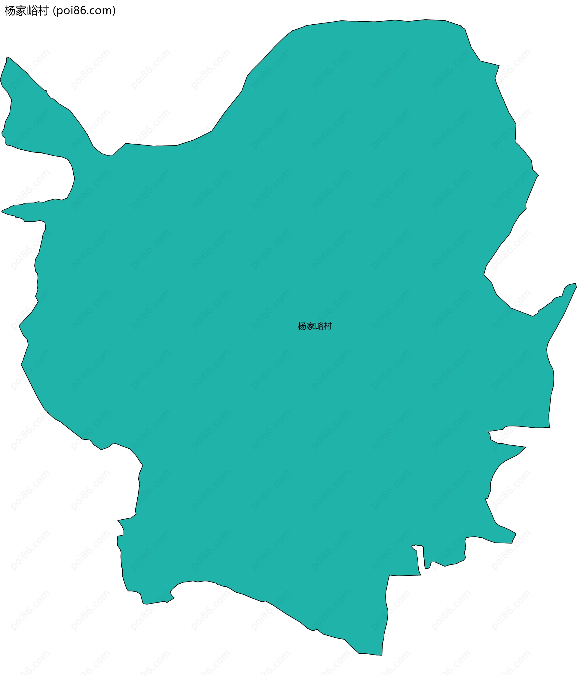 杨家峪村边界地图