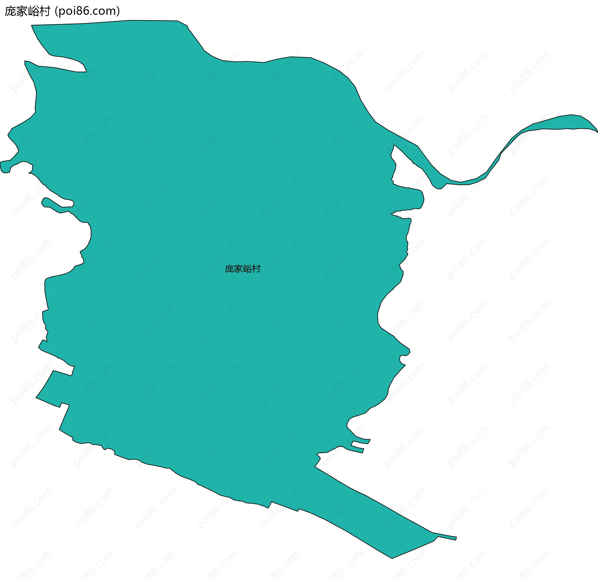 庞家峪村边界地图