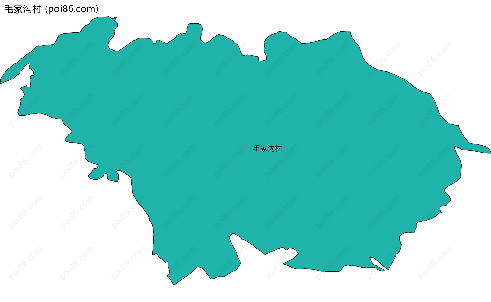 毛家沟村边界地图