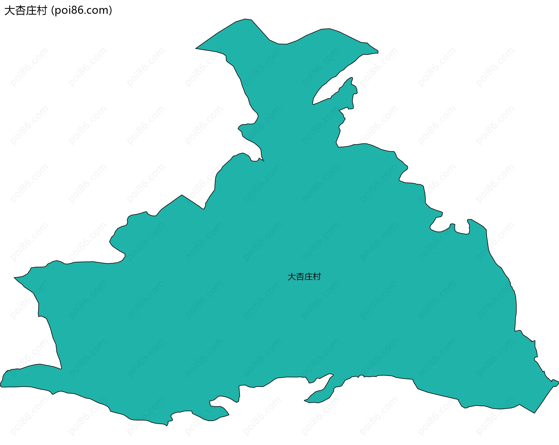 大杏庄村边界地图