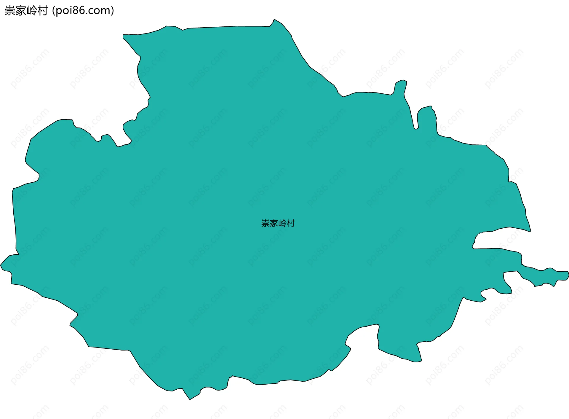 崇家岭村边界地图