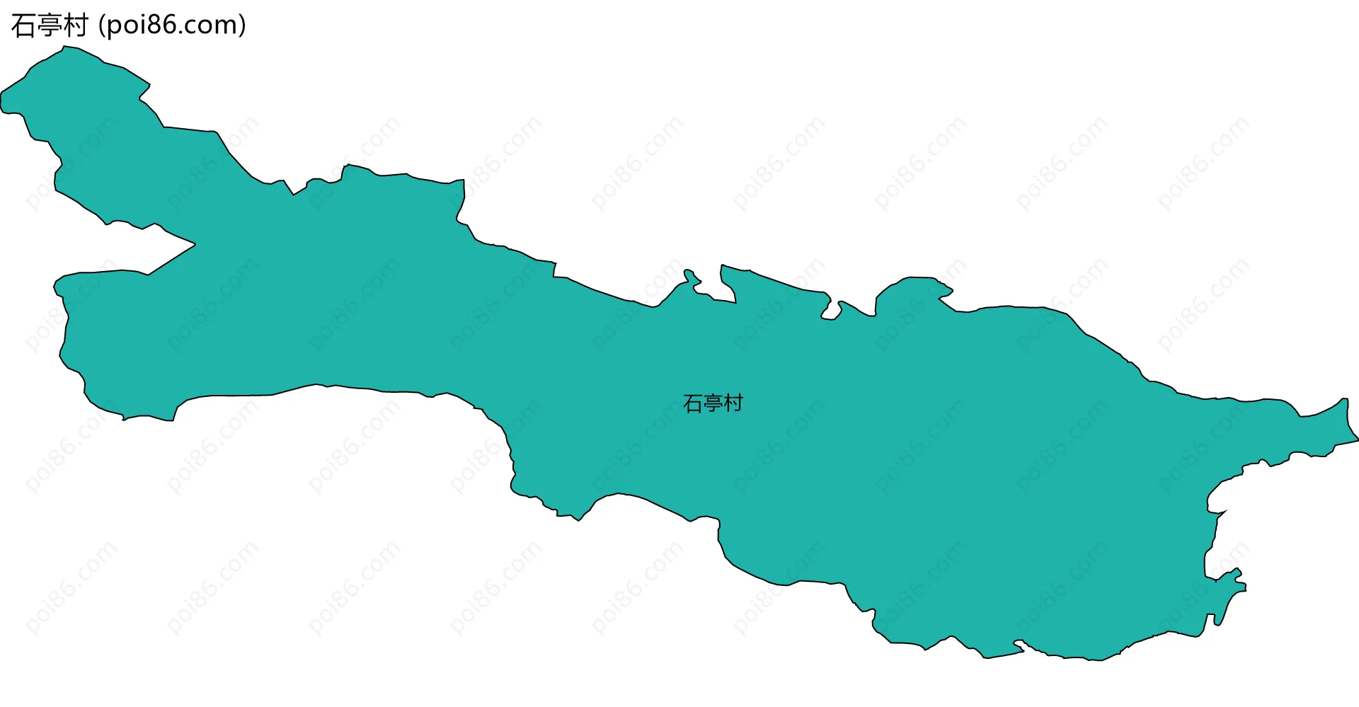 石亭村边界地图