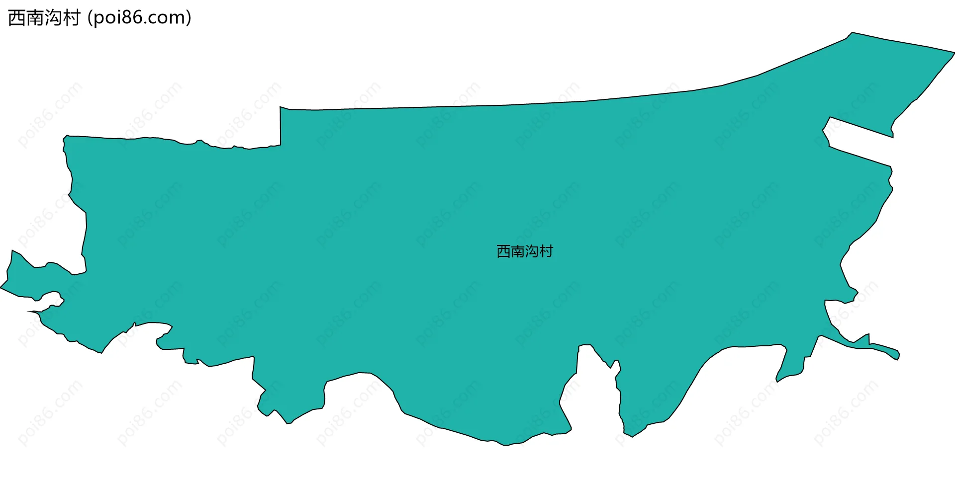 西南沟村边界地图