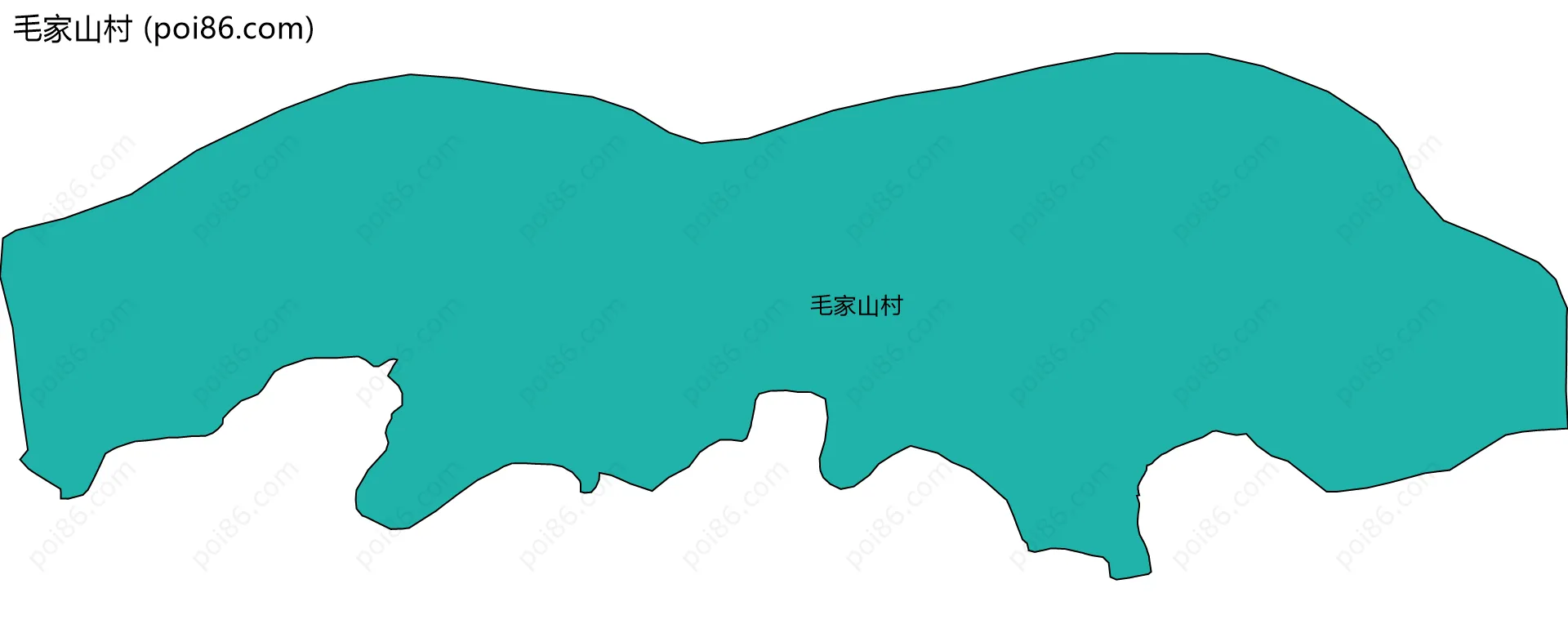 毛家山村边界地图