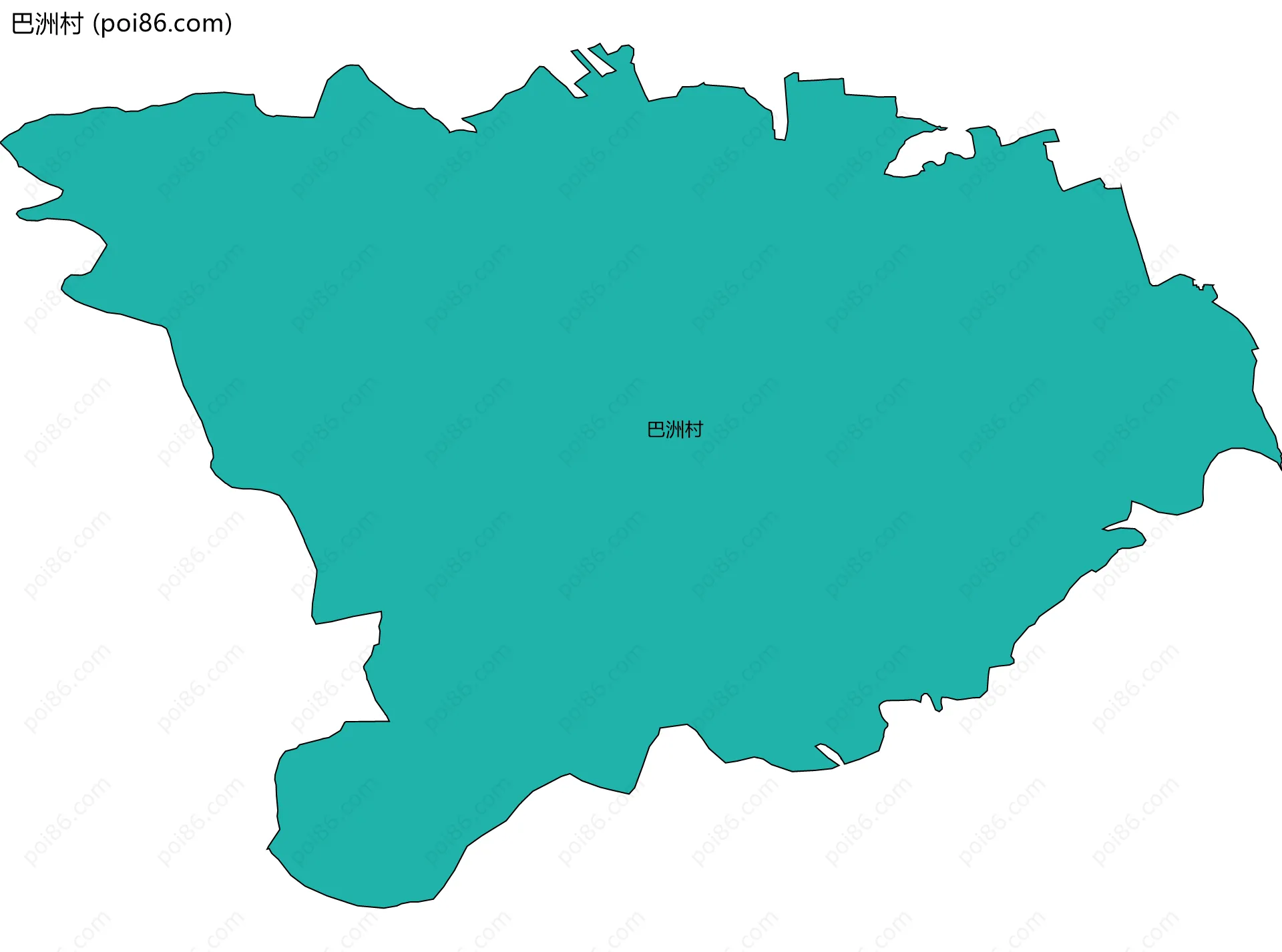 巴洲村边界地图