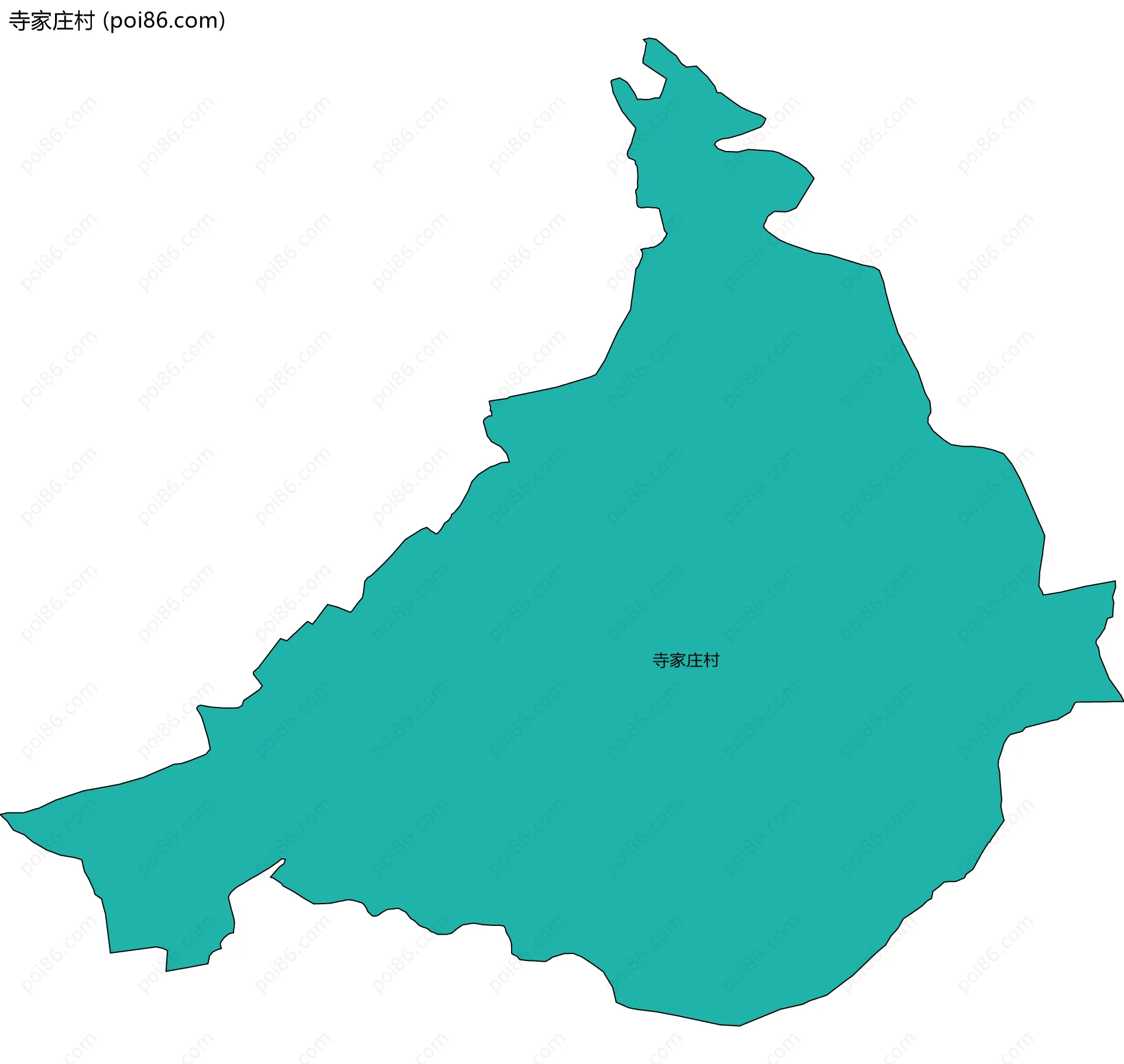 寺家庄村边界地图