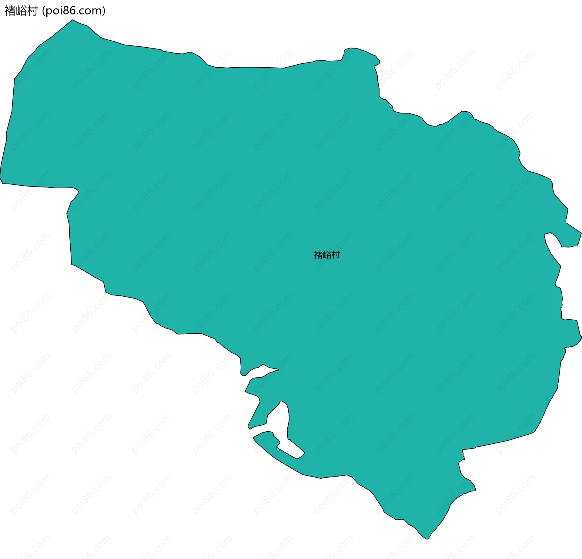 褚峪村边界地图