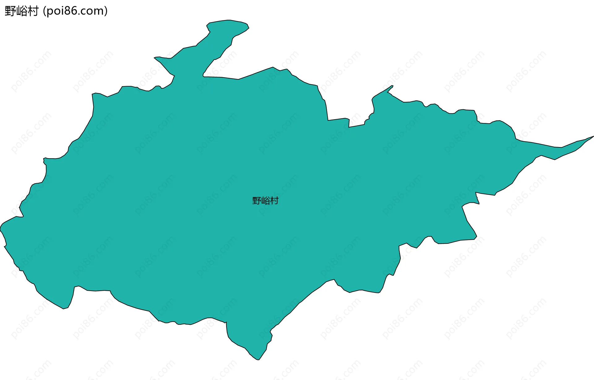 野峪村边界地图