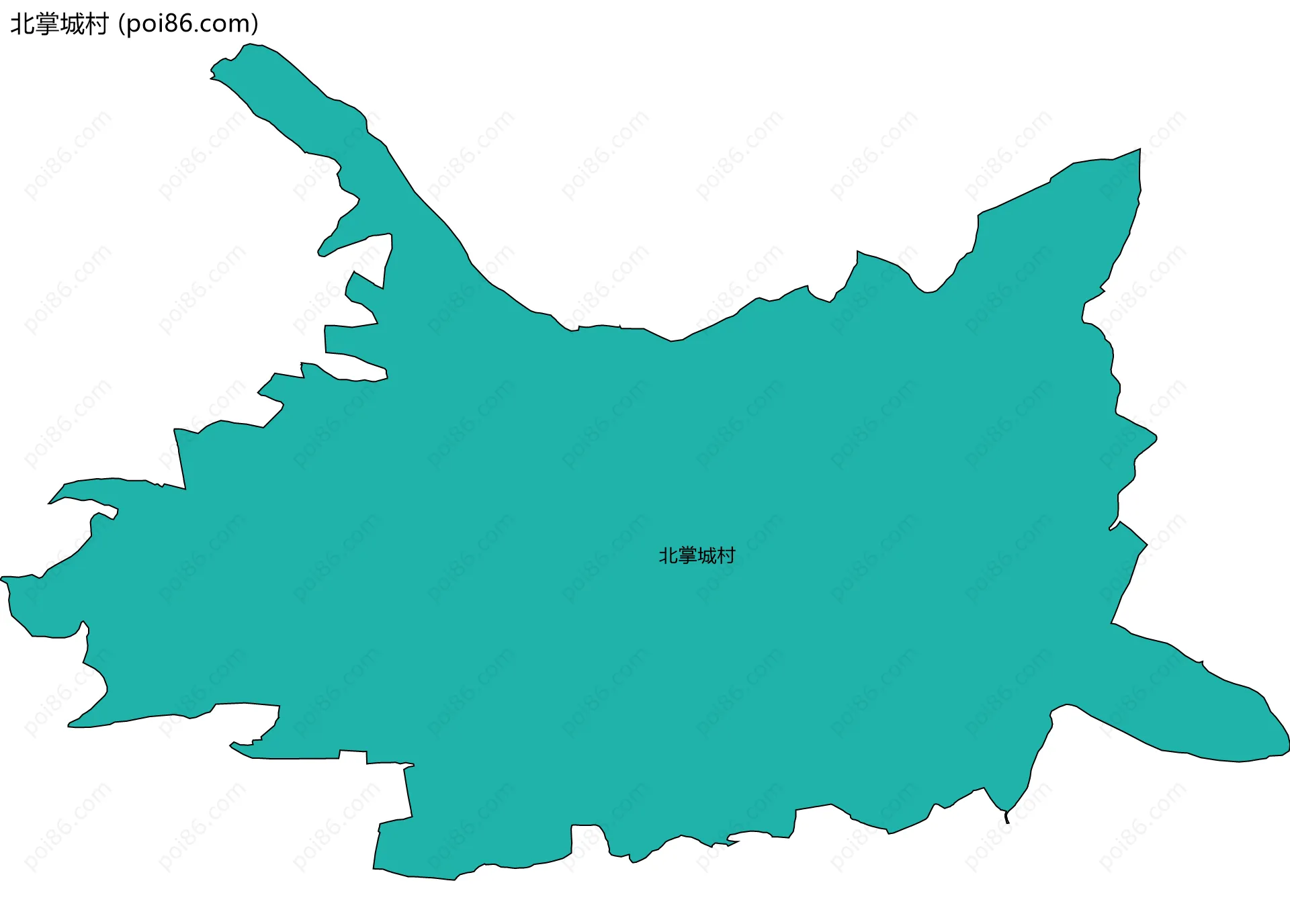 北掌城村边界地图