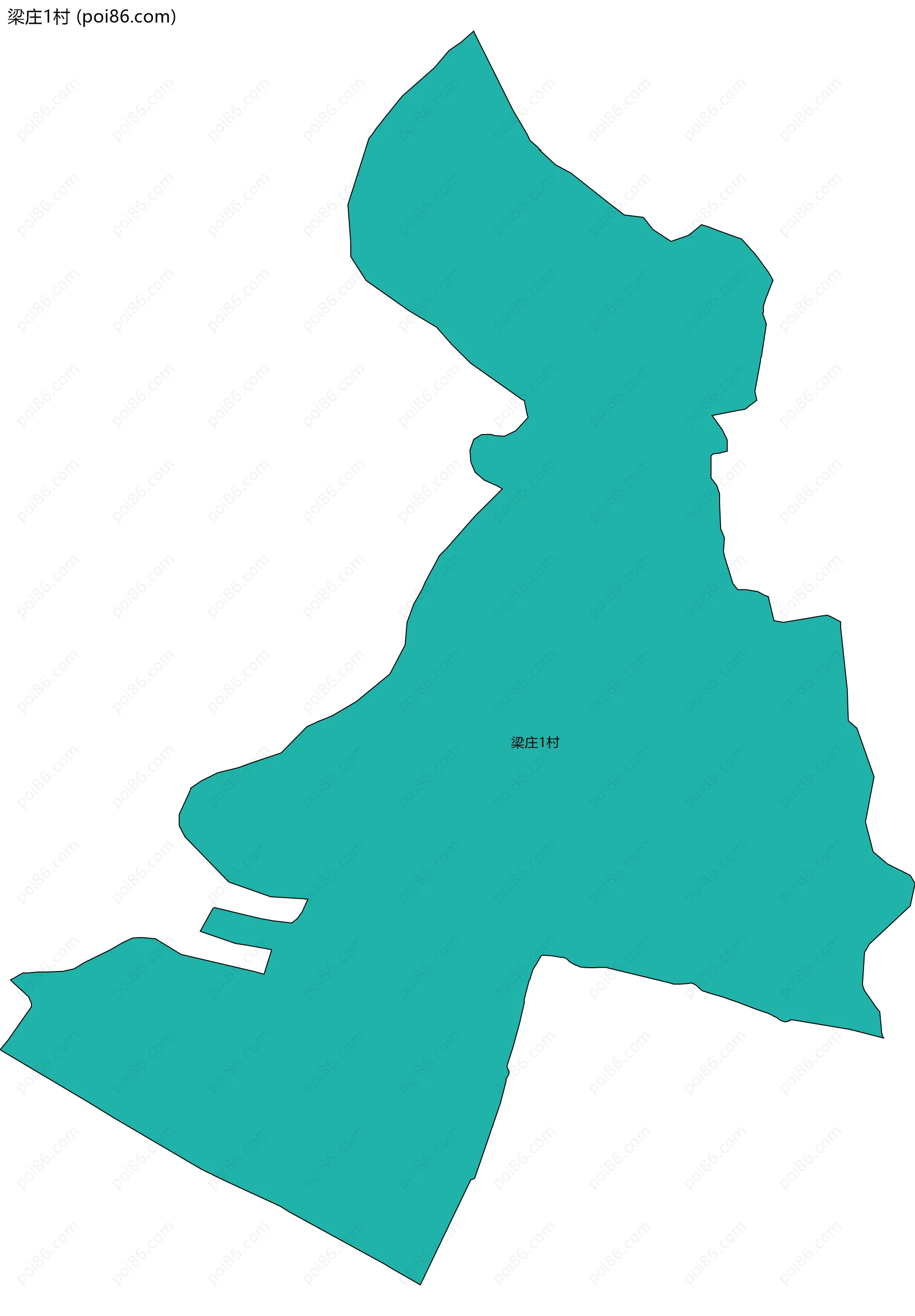 梁庄1村边界地图