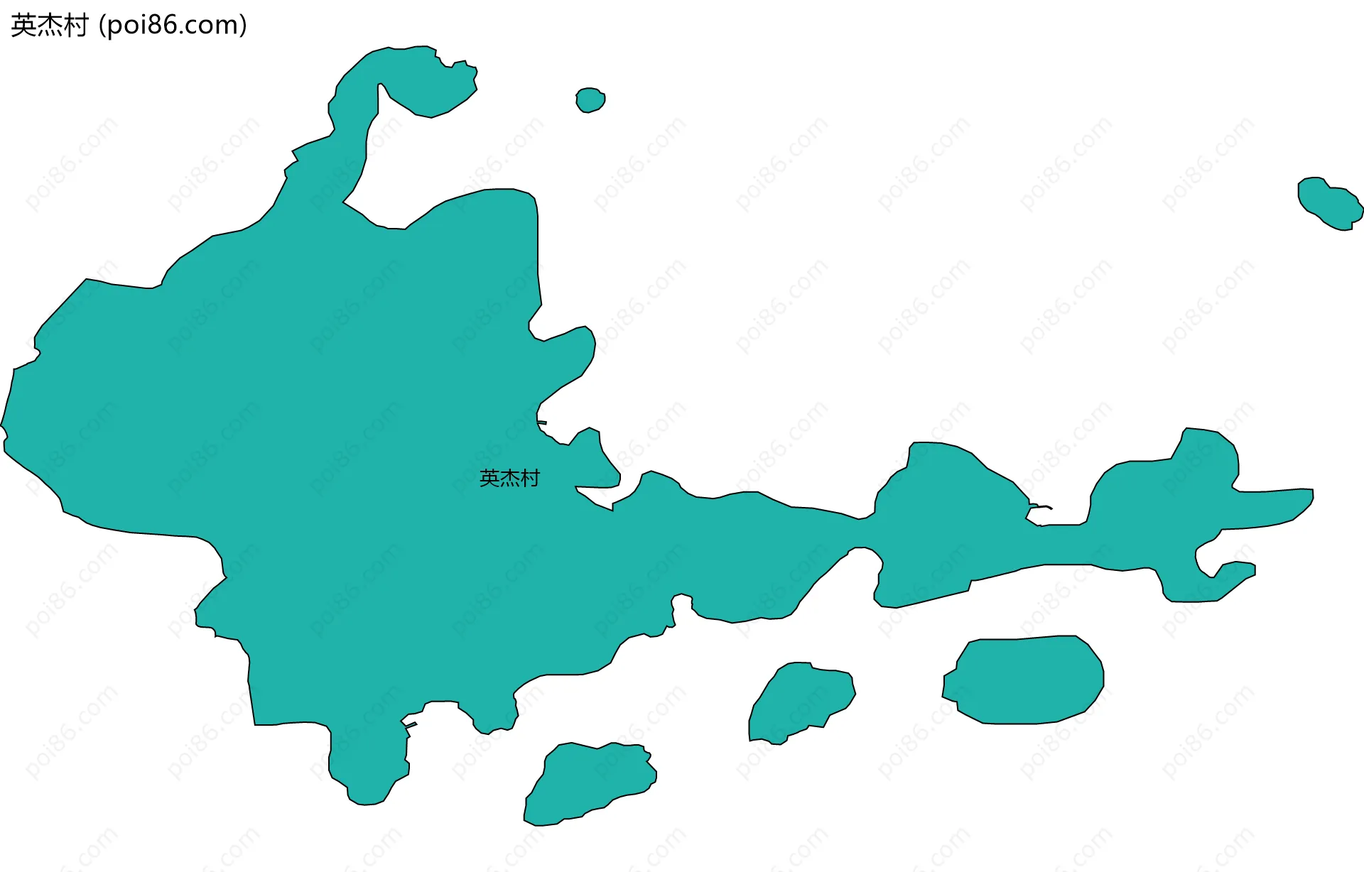 英杰村边界地图