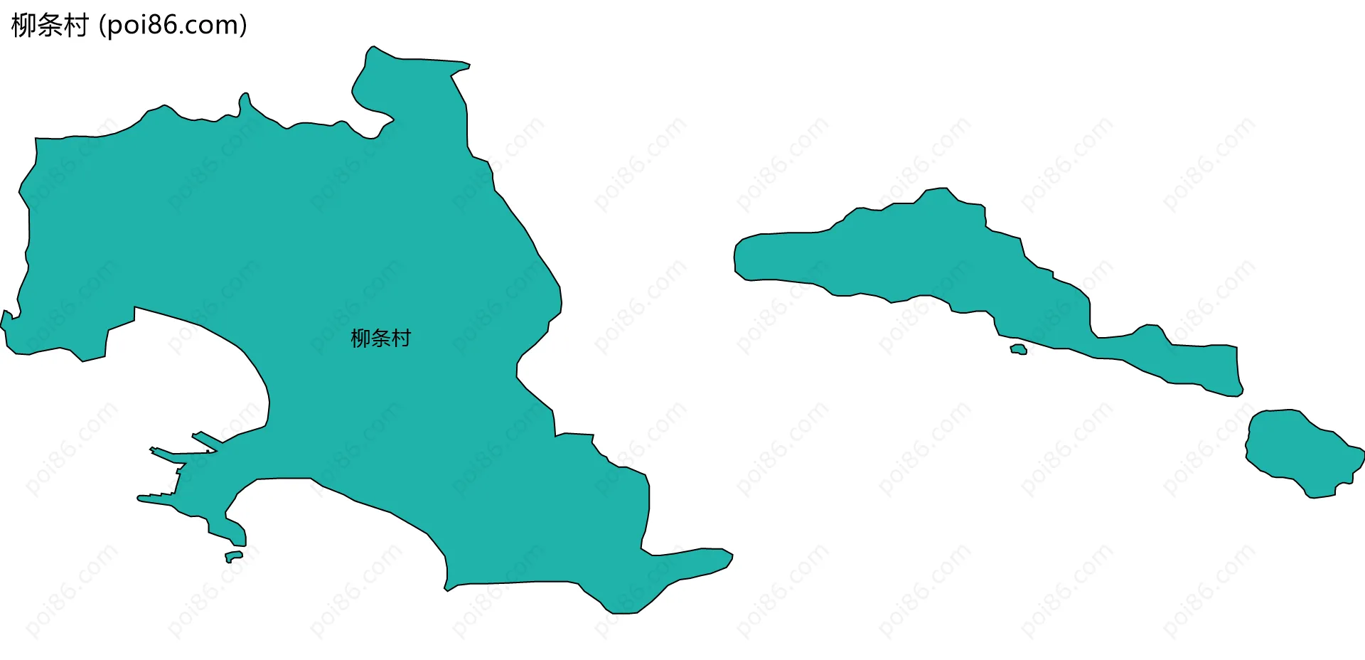 柳条村边界地图