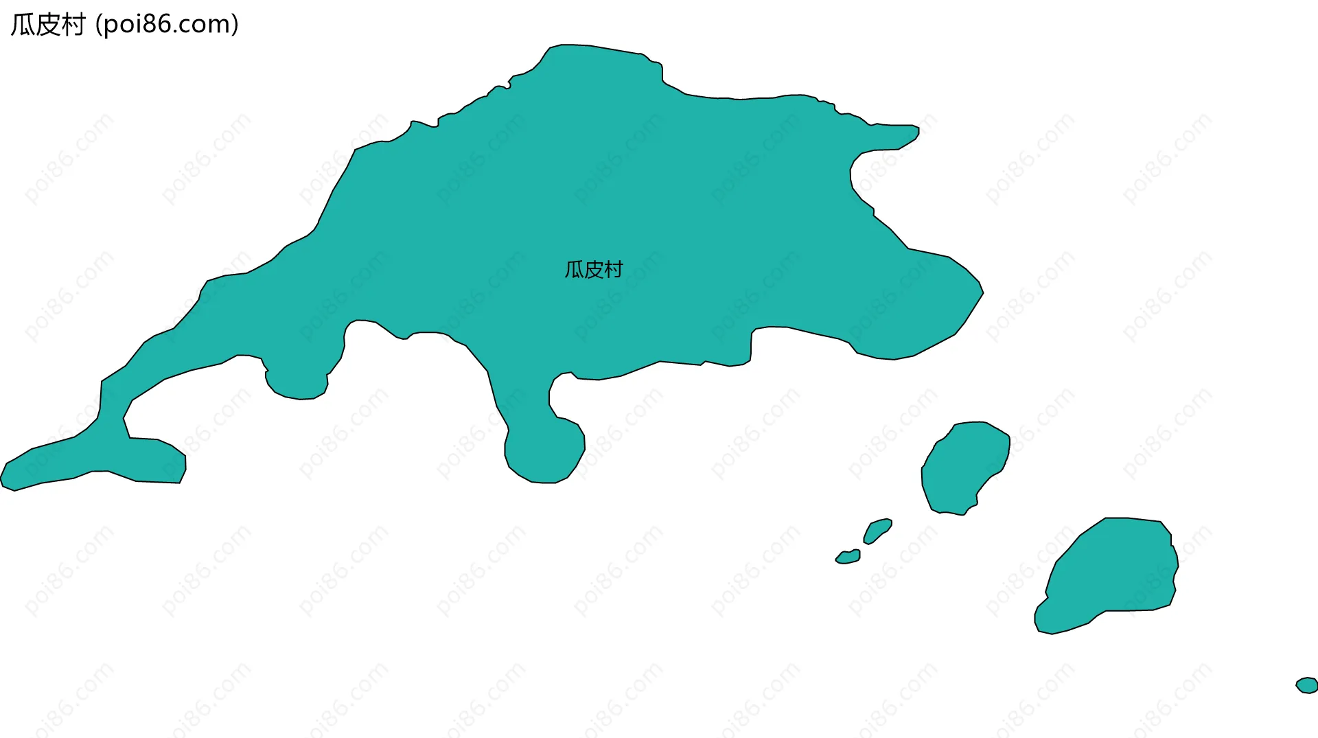 瓜皮村边界地图