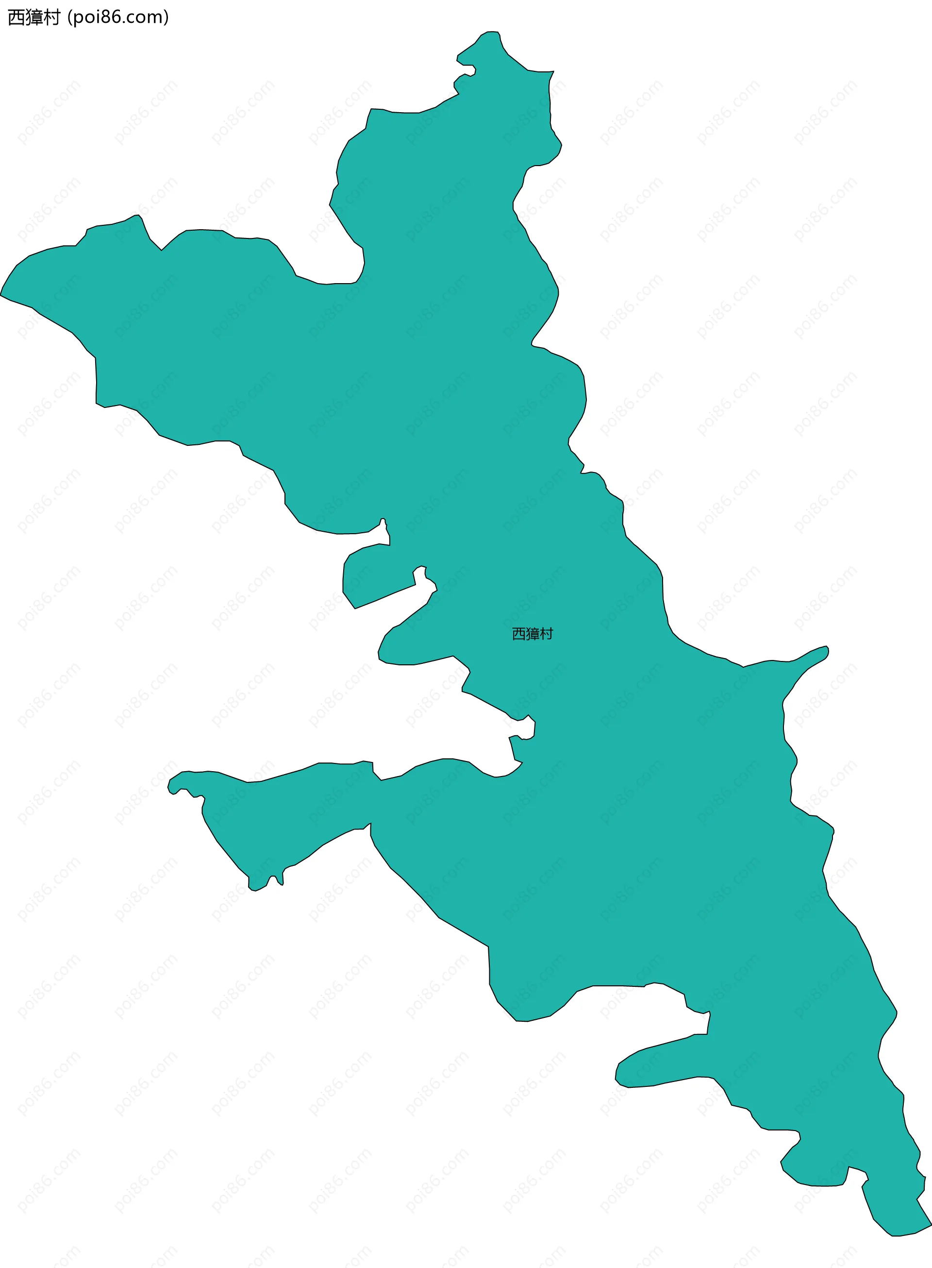 西獐村边界地图
