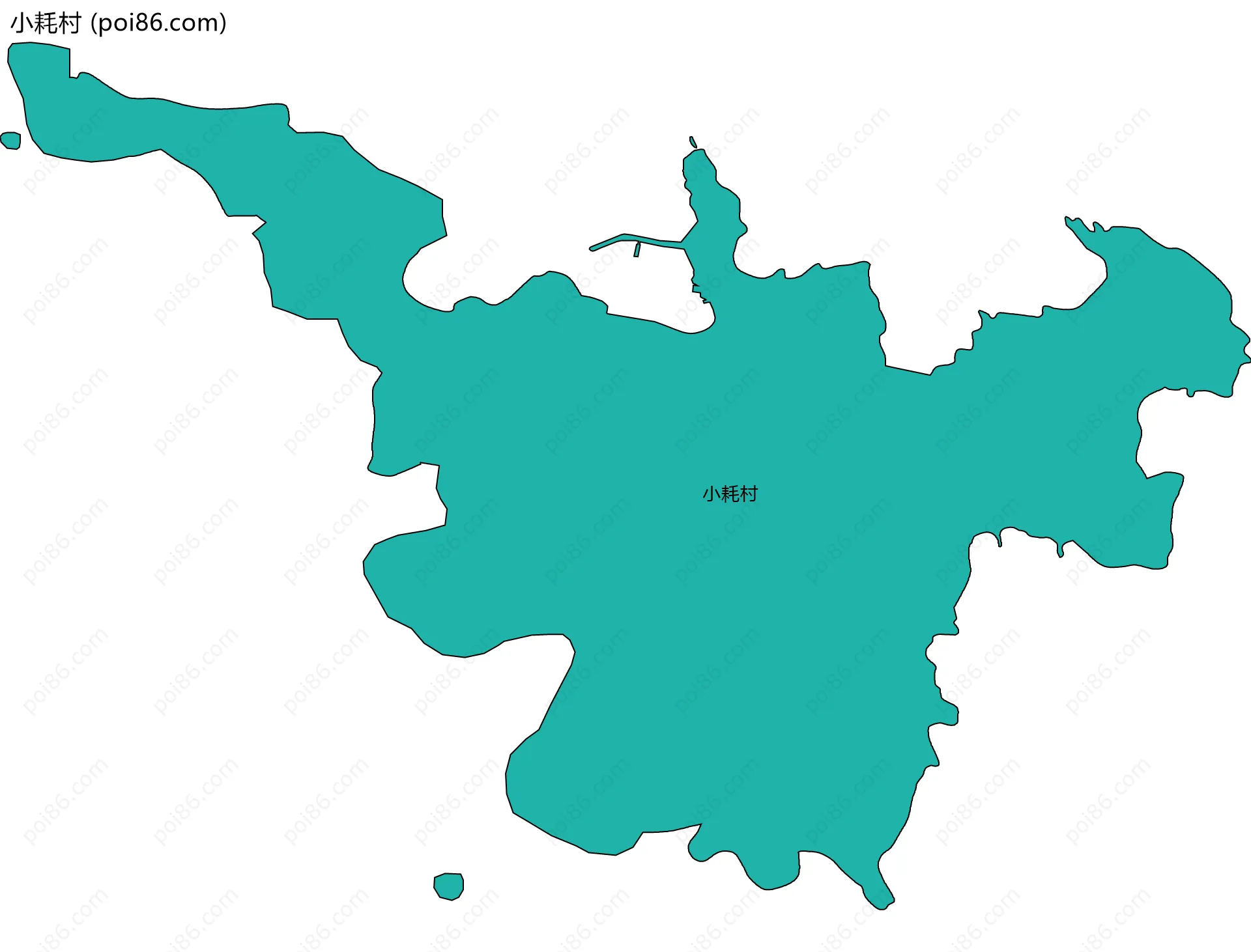 小耗村边界地图