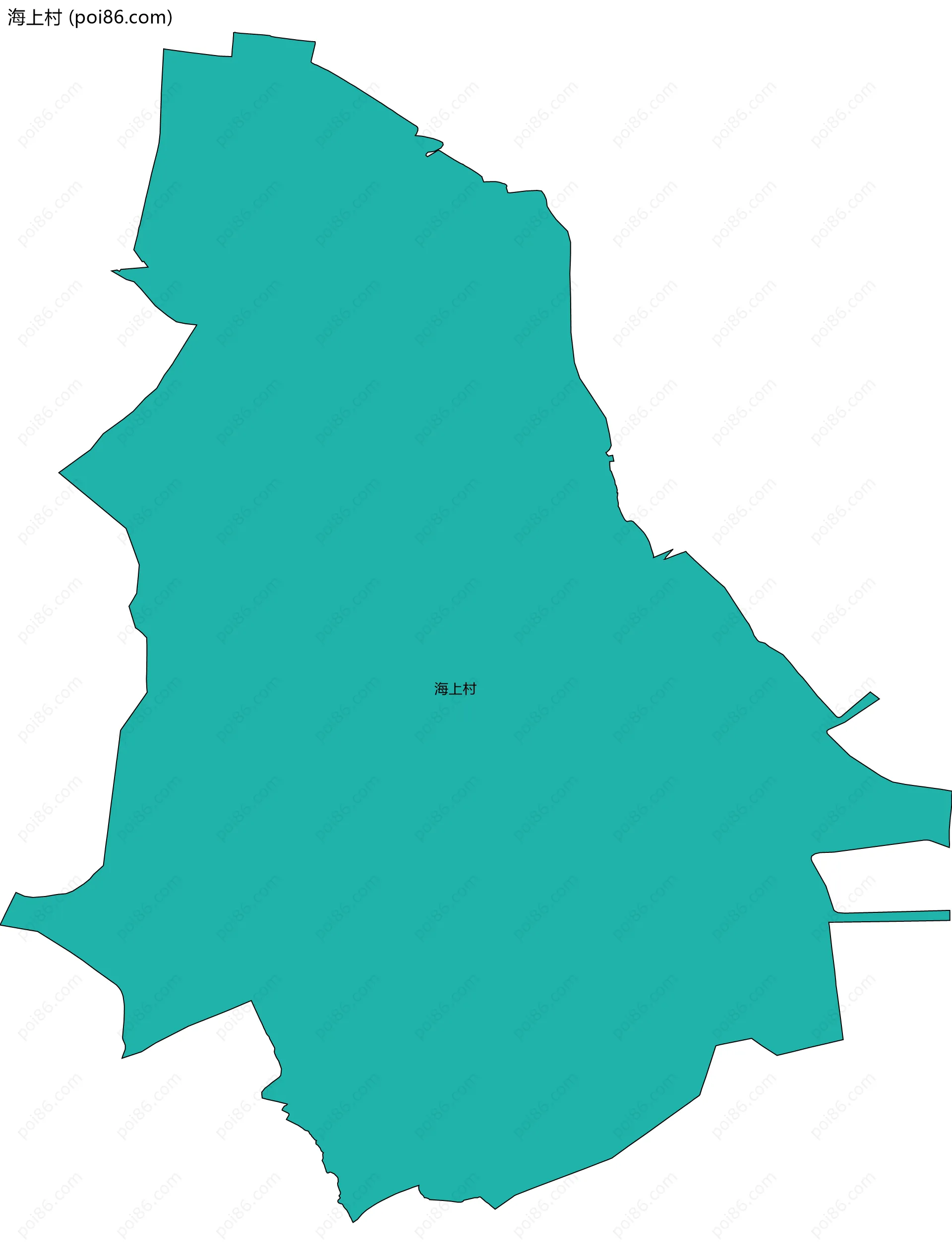海上村边界地图