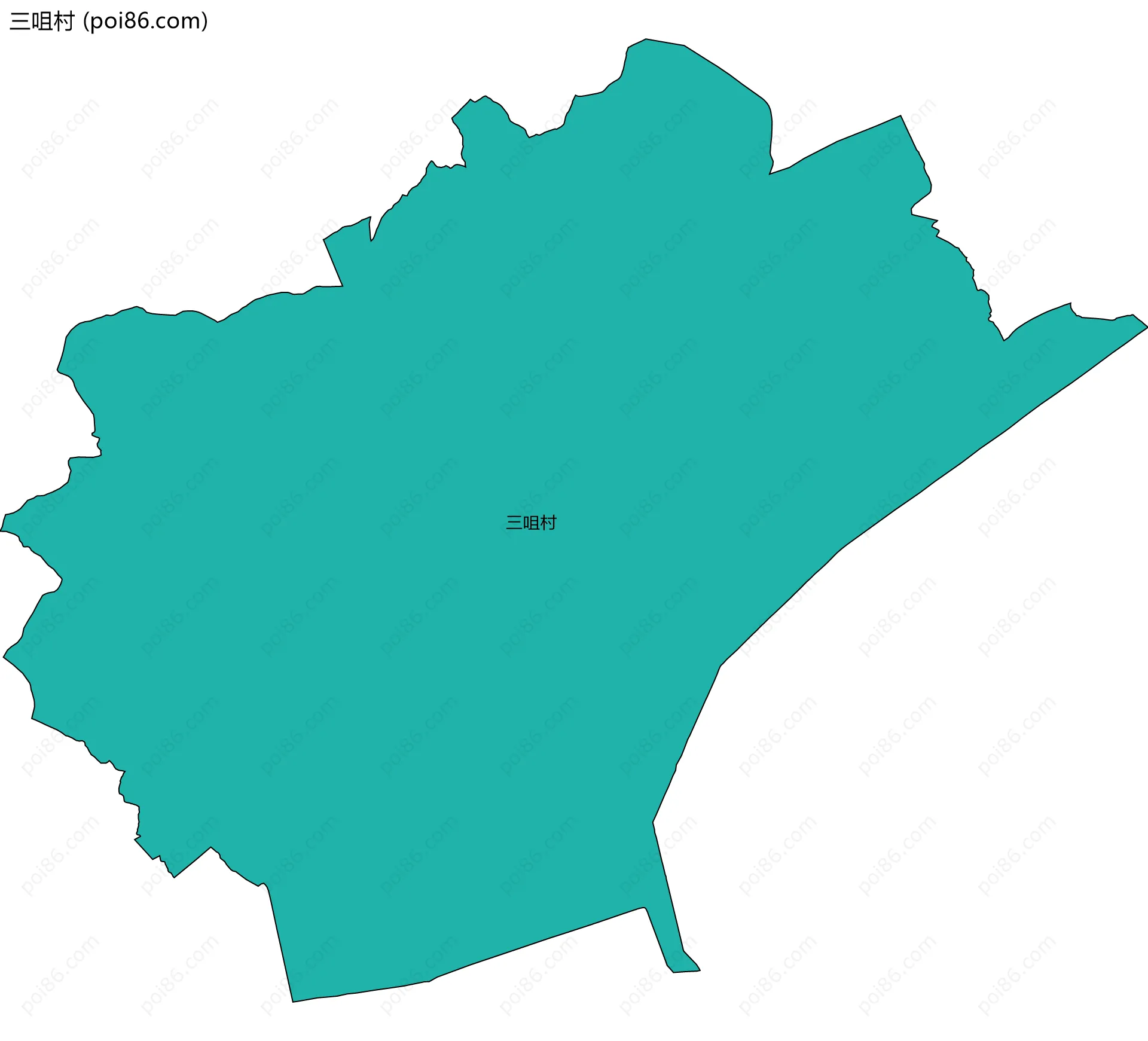 三咀村边界地图