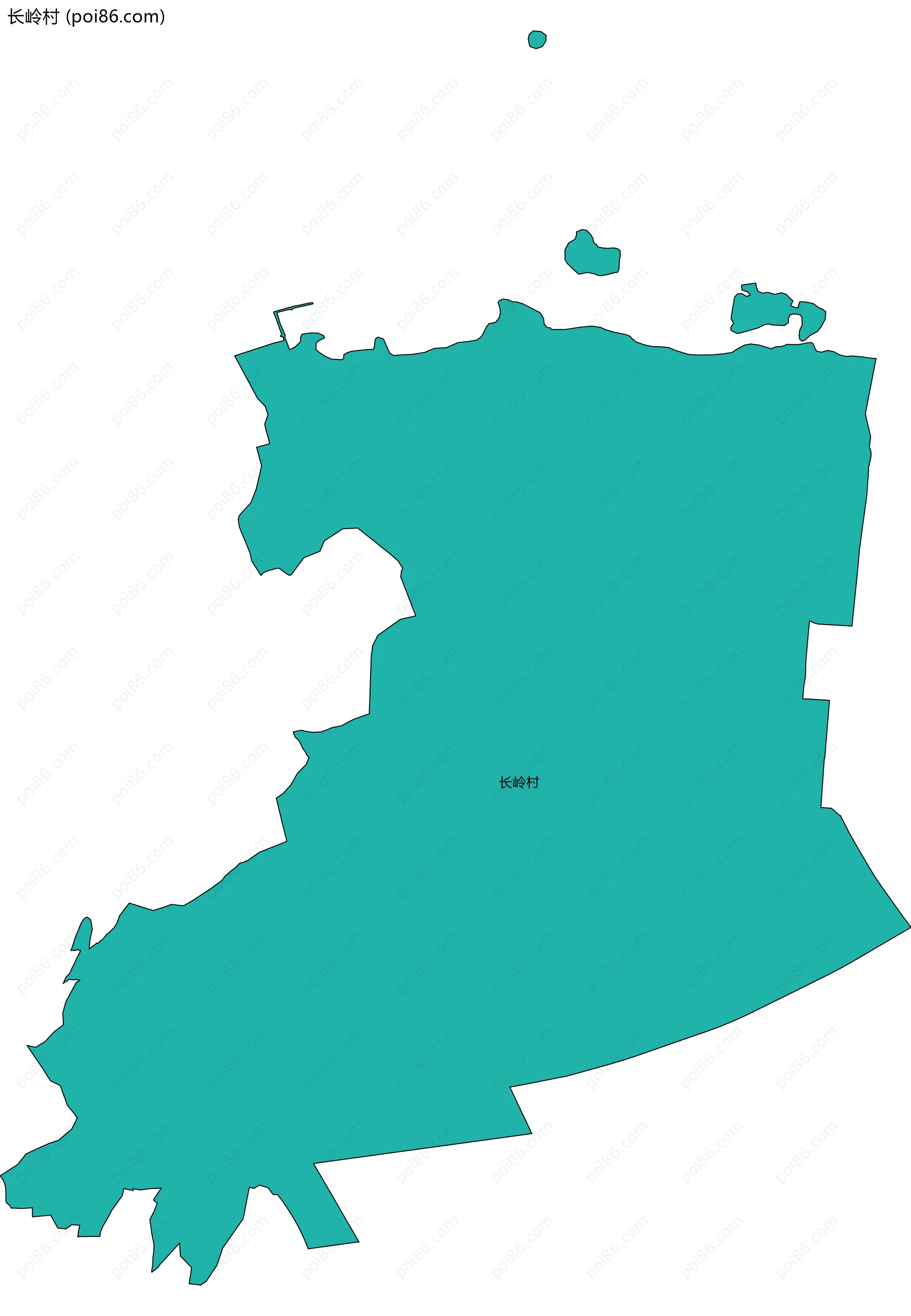 长岭村边界地图