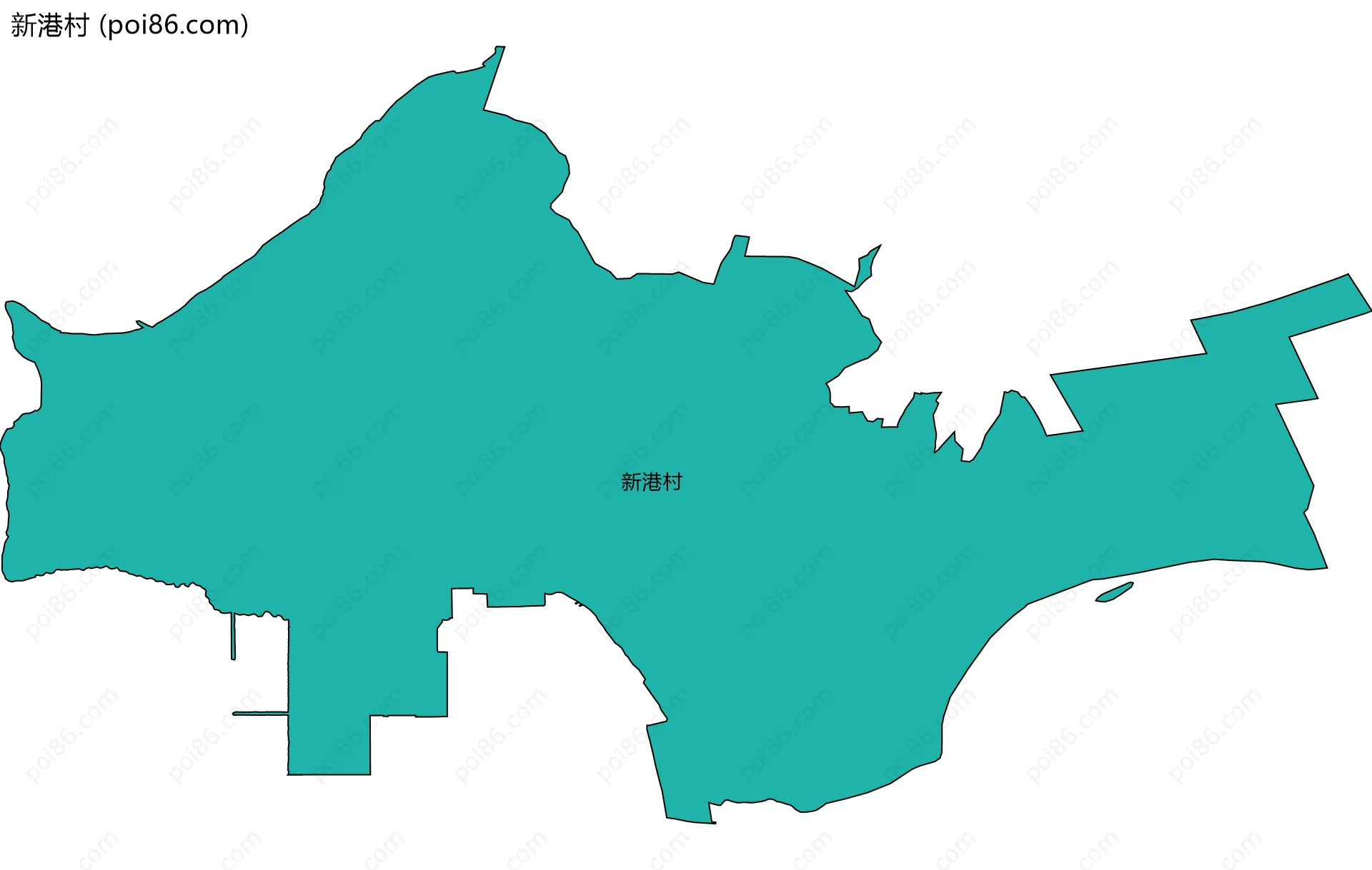 新港村边界地图