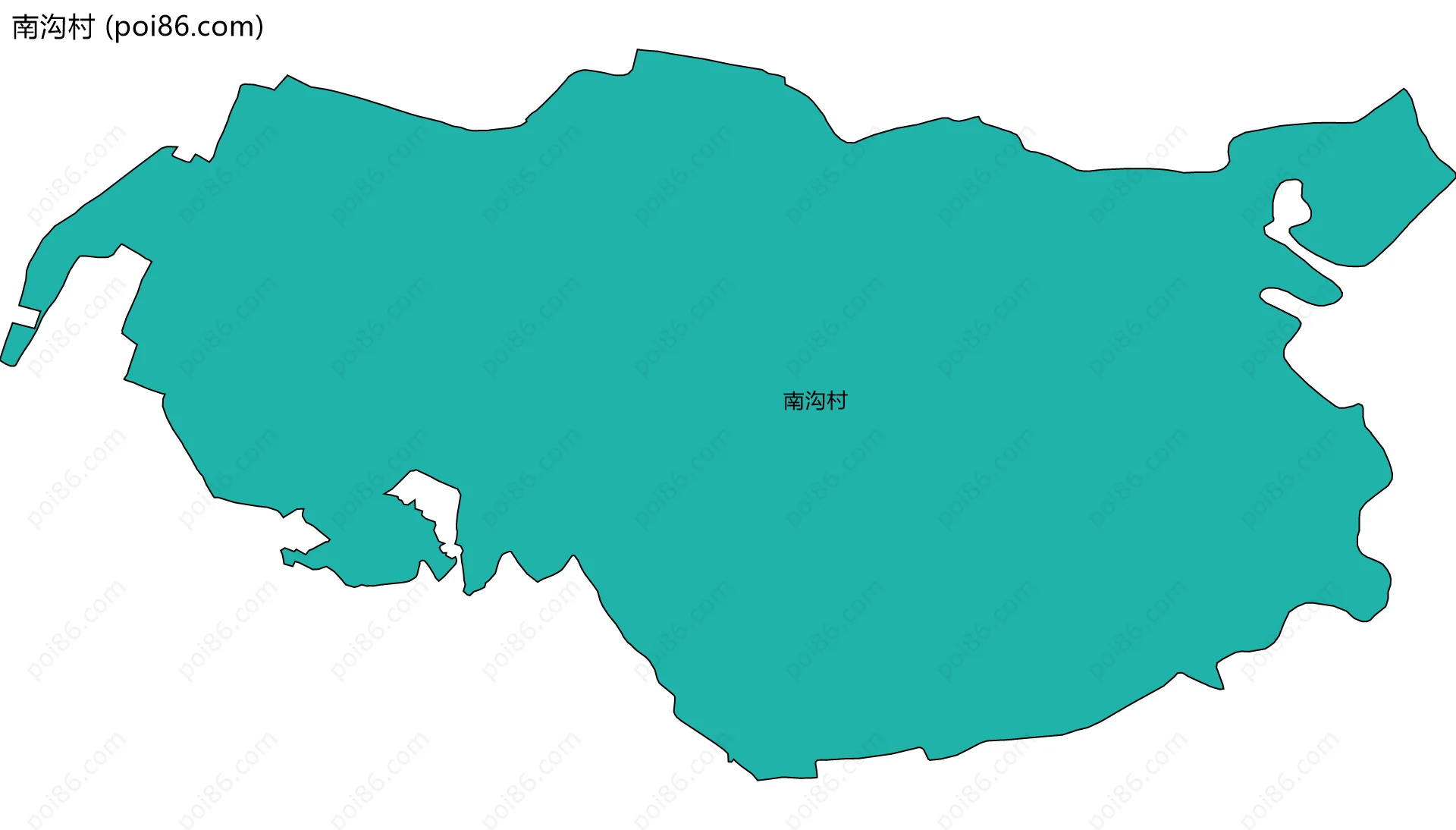 南沟村边界地图