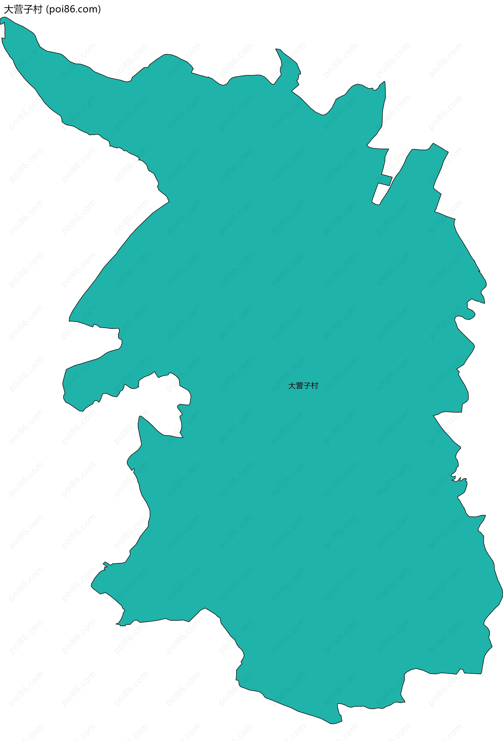 大营子村边界地图