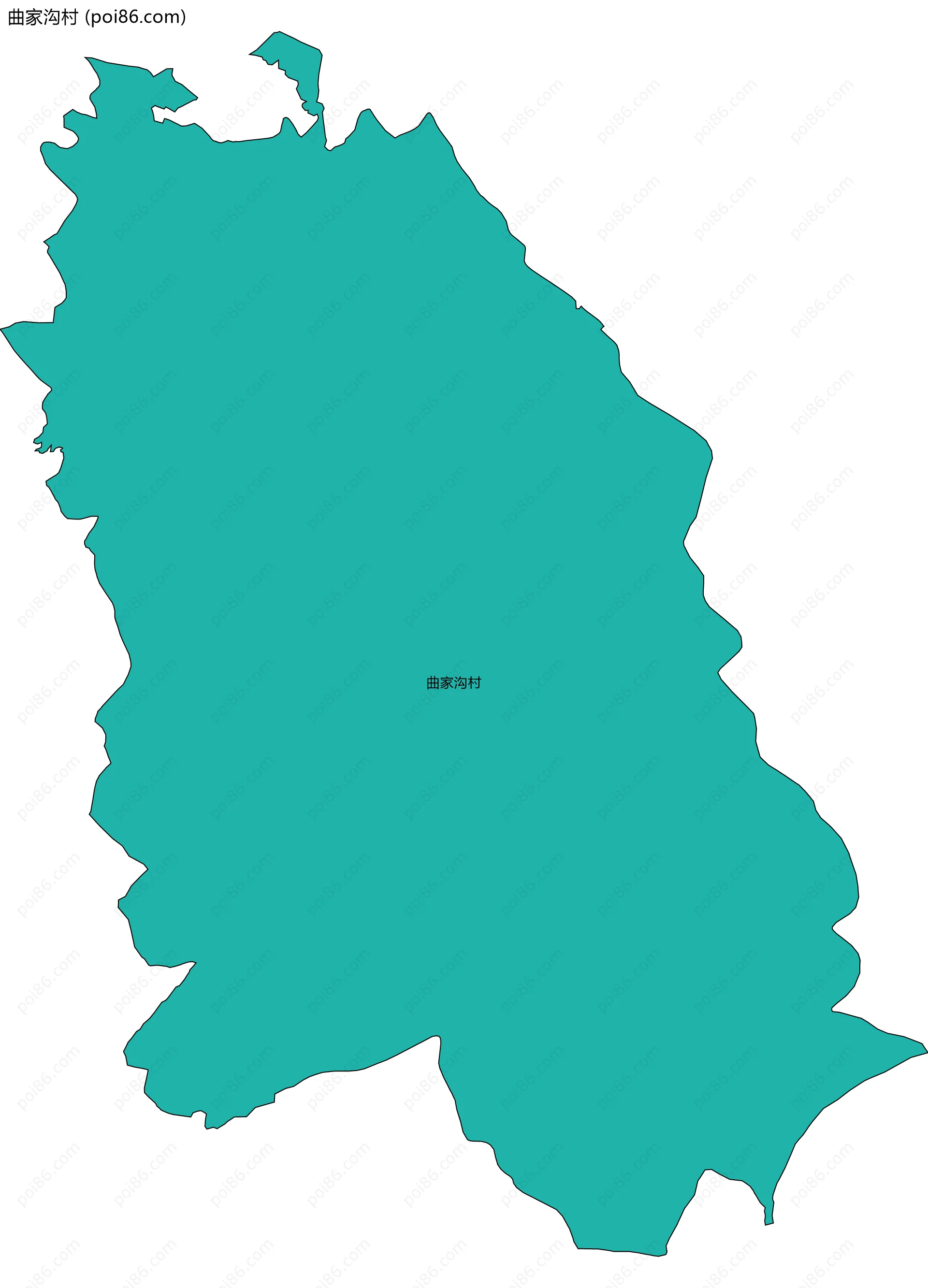 曲家沟村边界地图