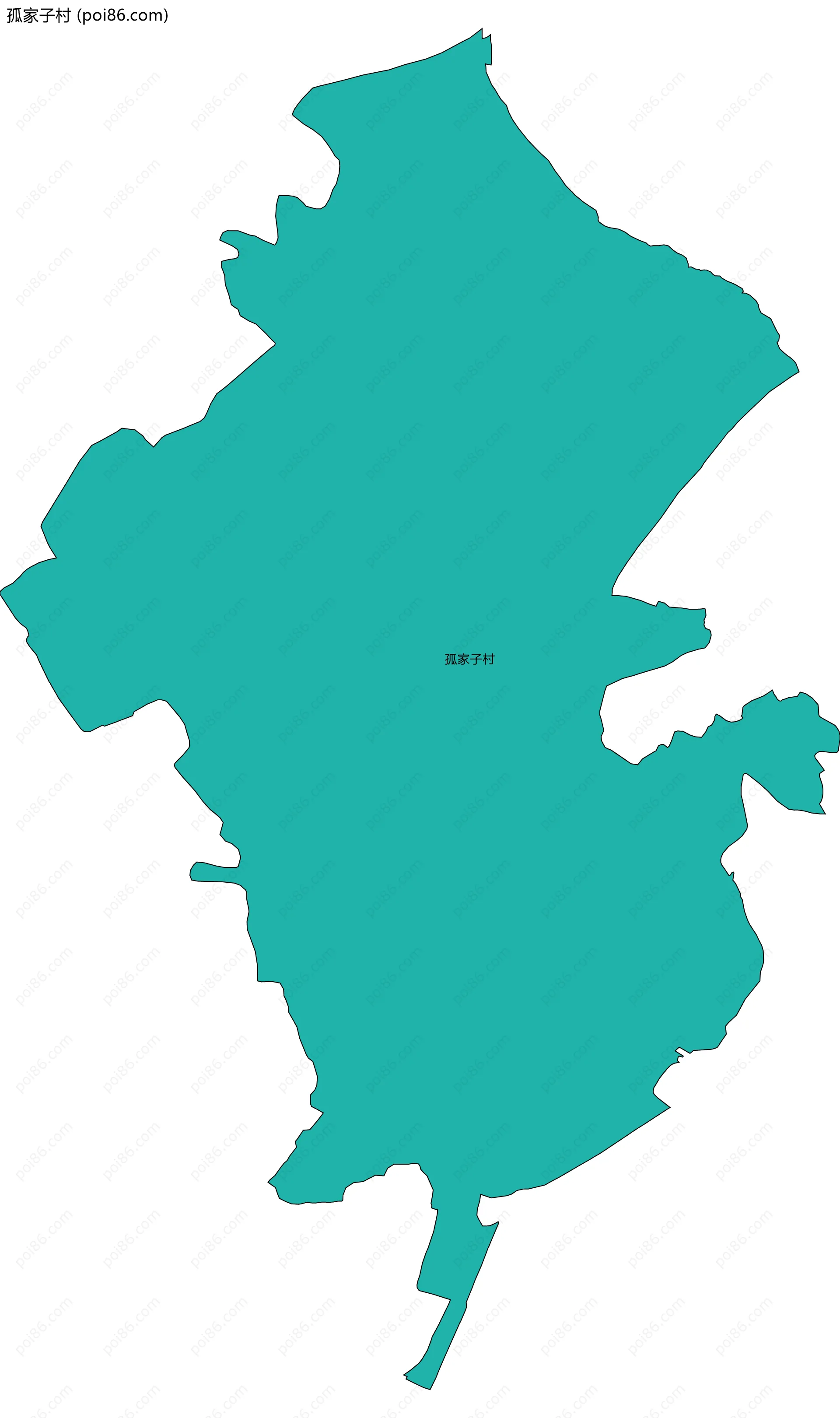 孤家子村边界地图