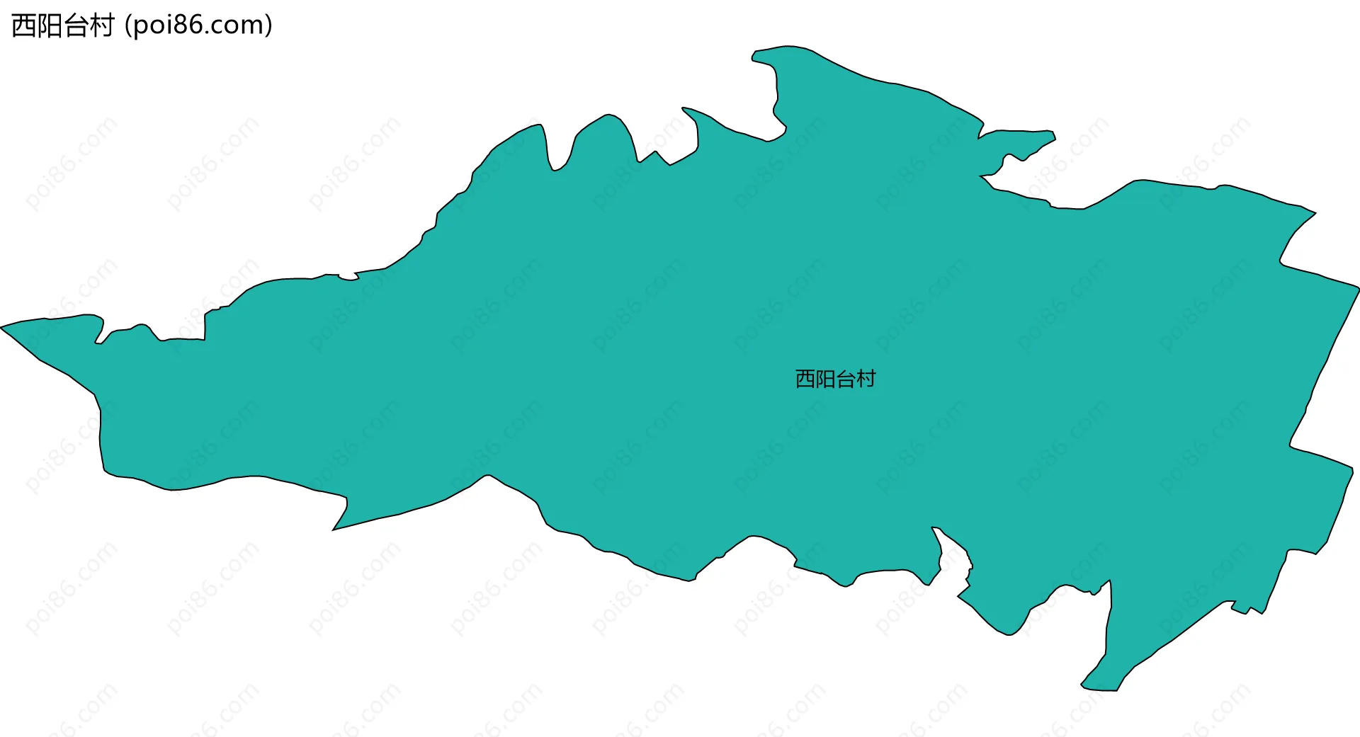 西阳台村边界地图