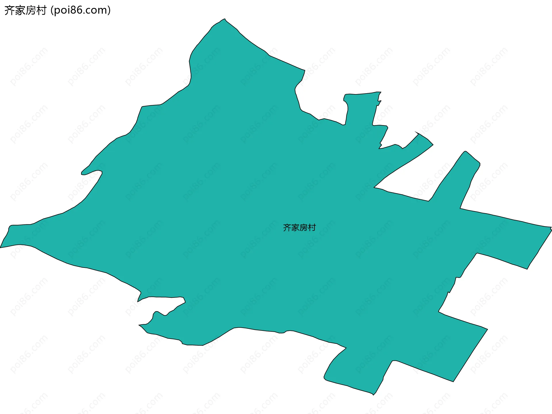 齐家房村边界地图