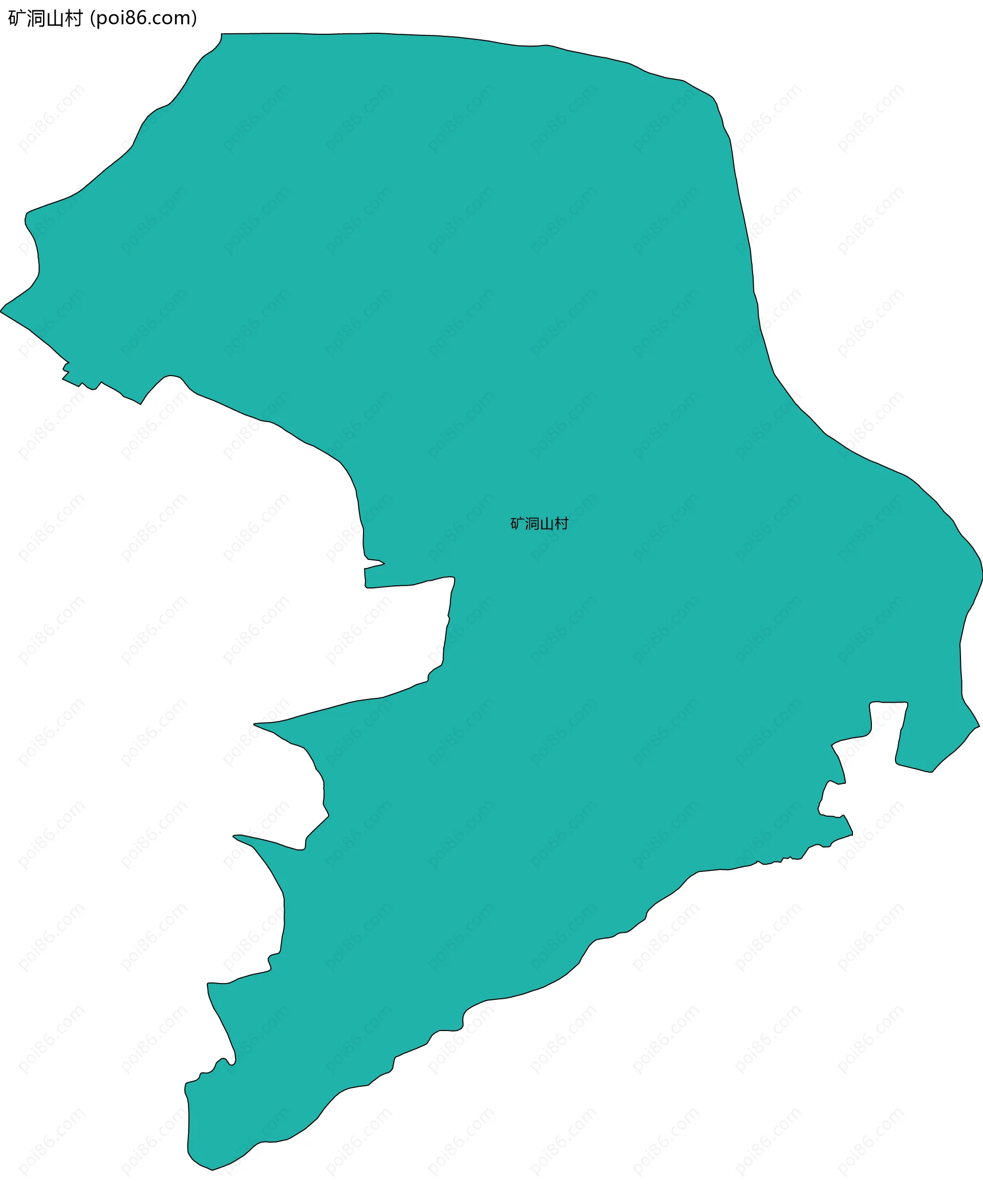 矿洞山村边界地图