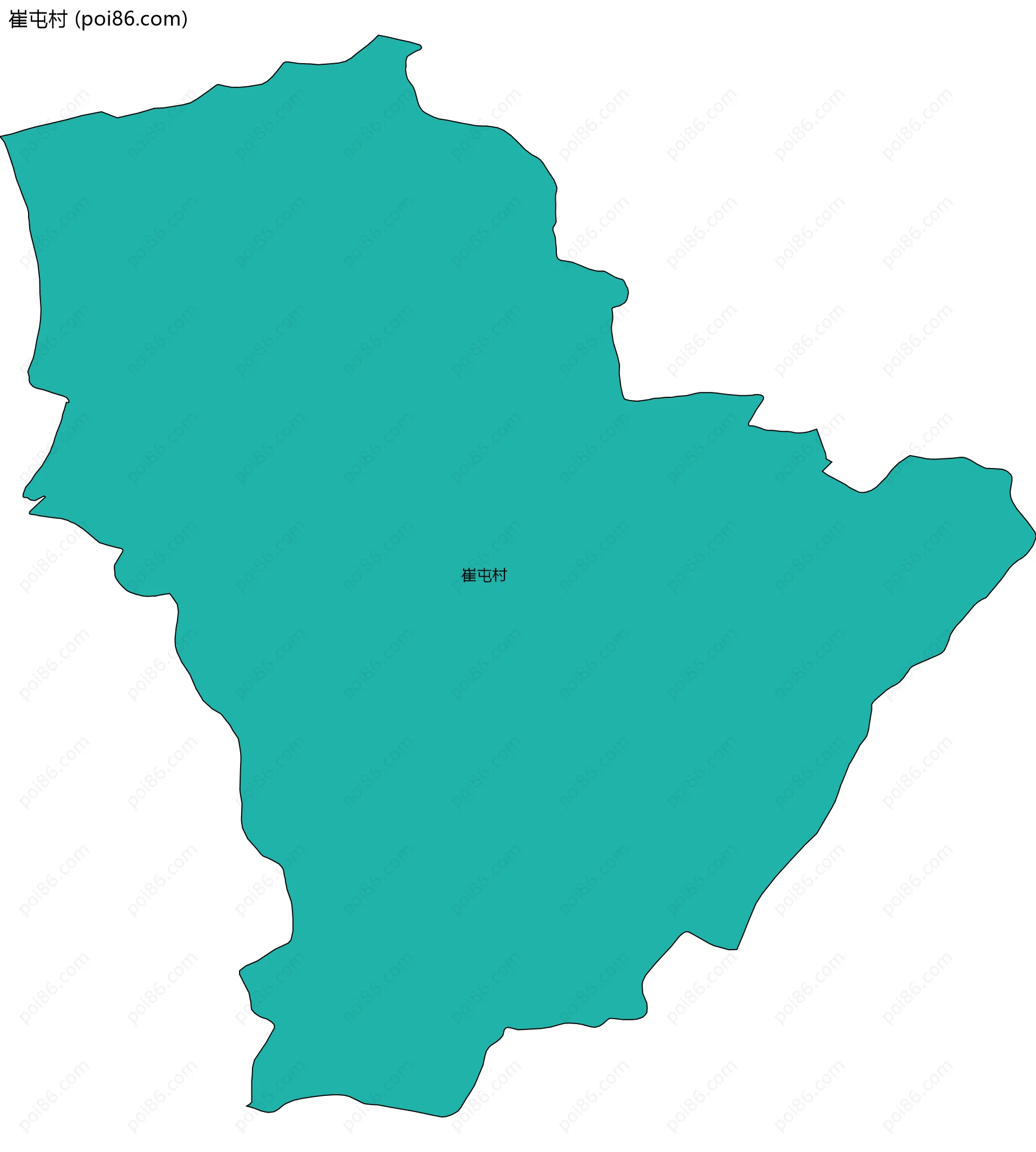 崔屯村边界地图