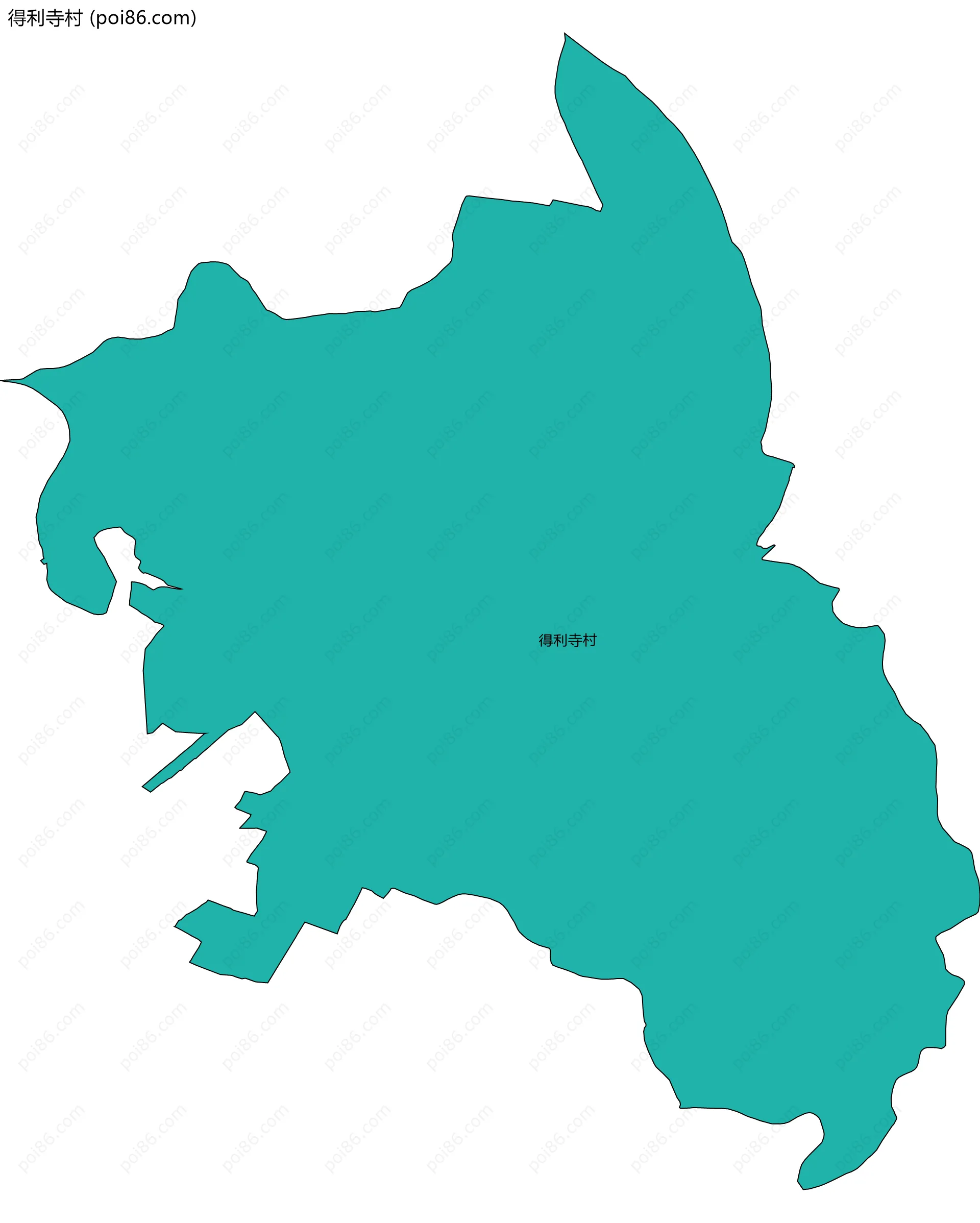 得利寺村边界地图