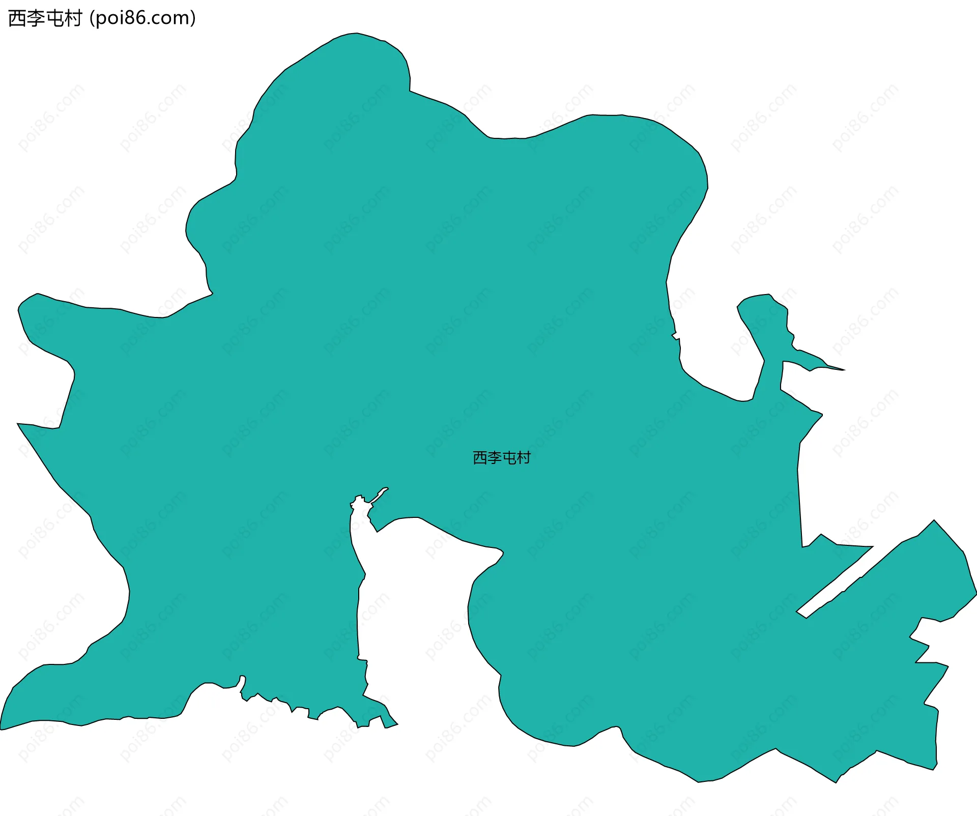 西李屯村边界地图