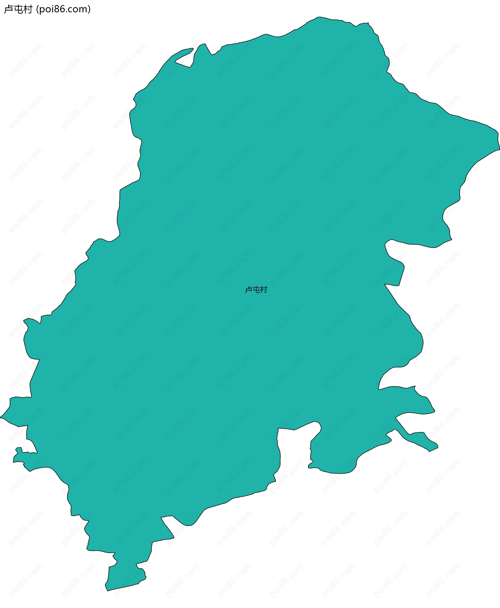 卢屯村边界地图