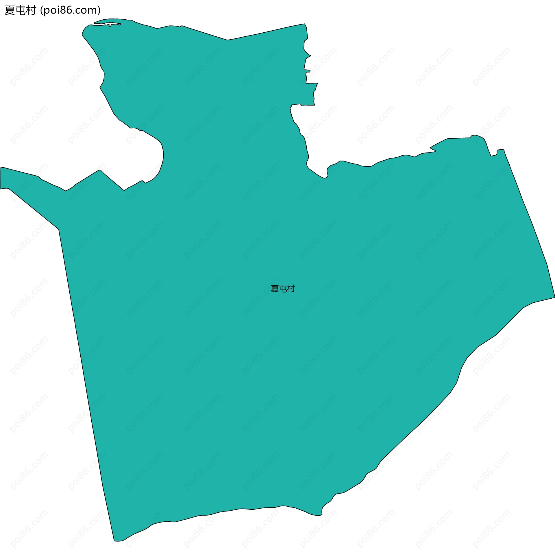 夏屯村边界地图