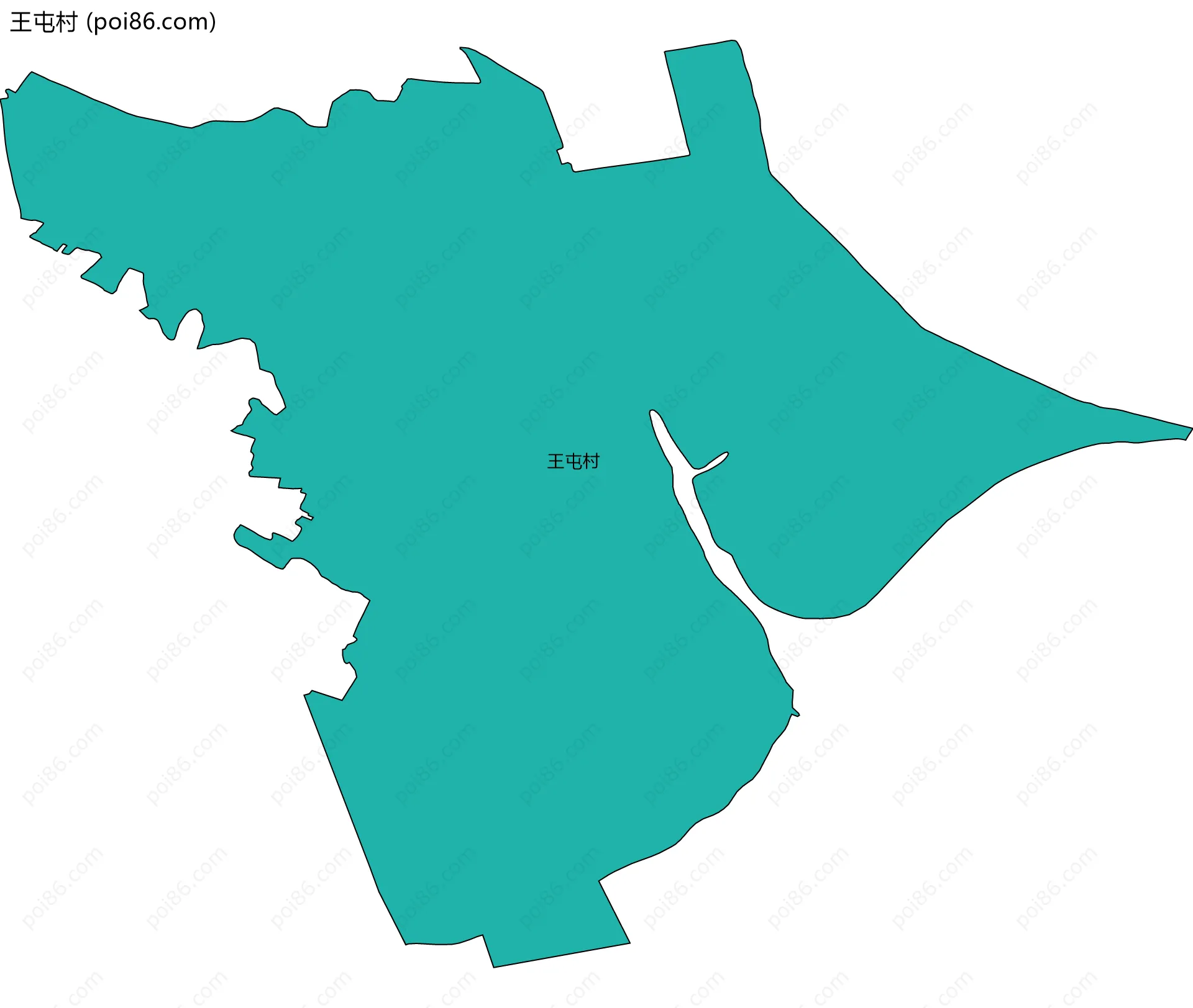 王屯村边界地图