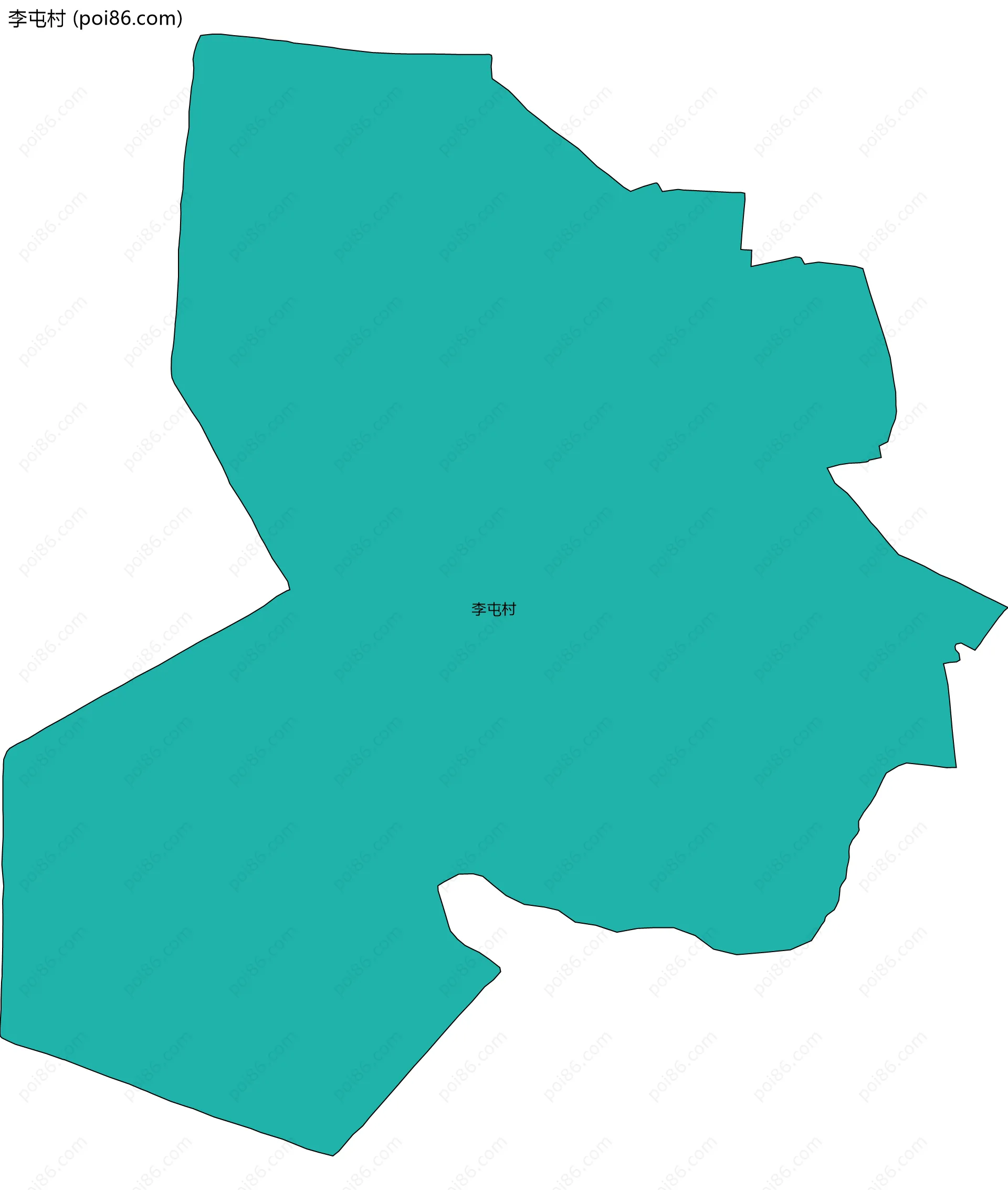 李屯村边界地图