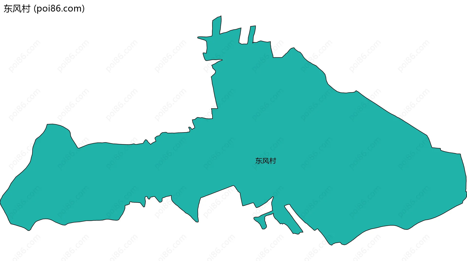 东风村边界地图