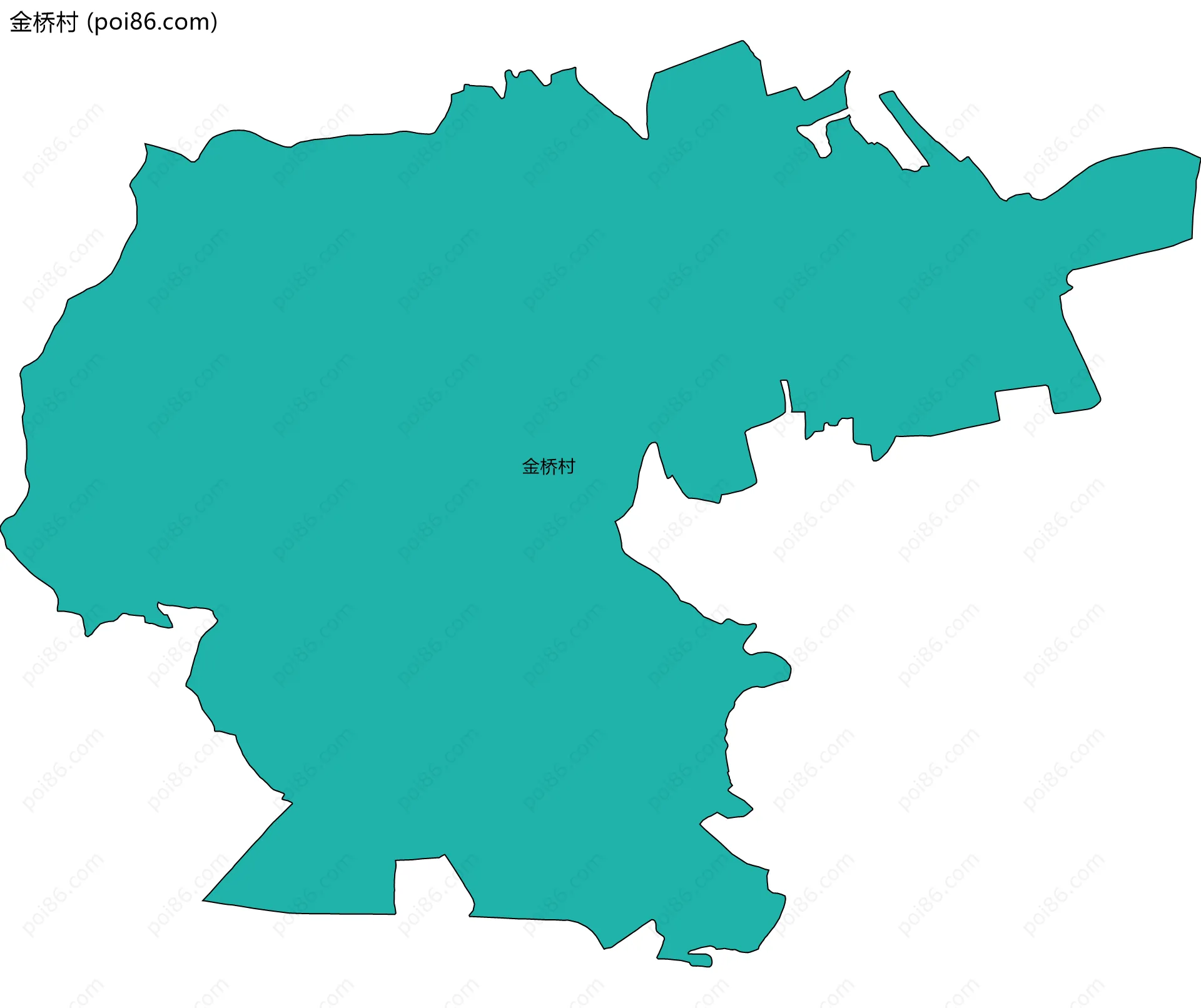 金桥村边界地图