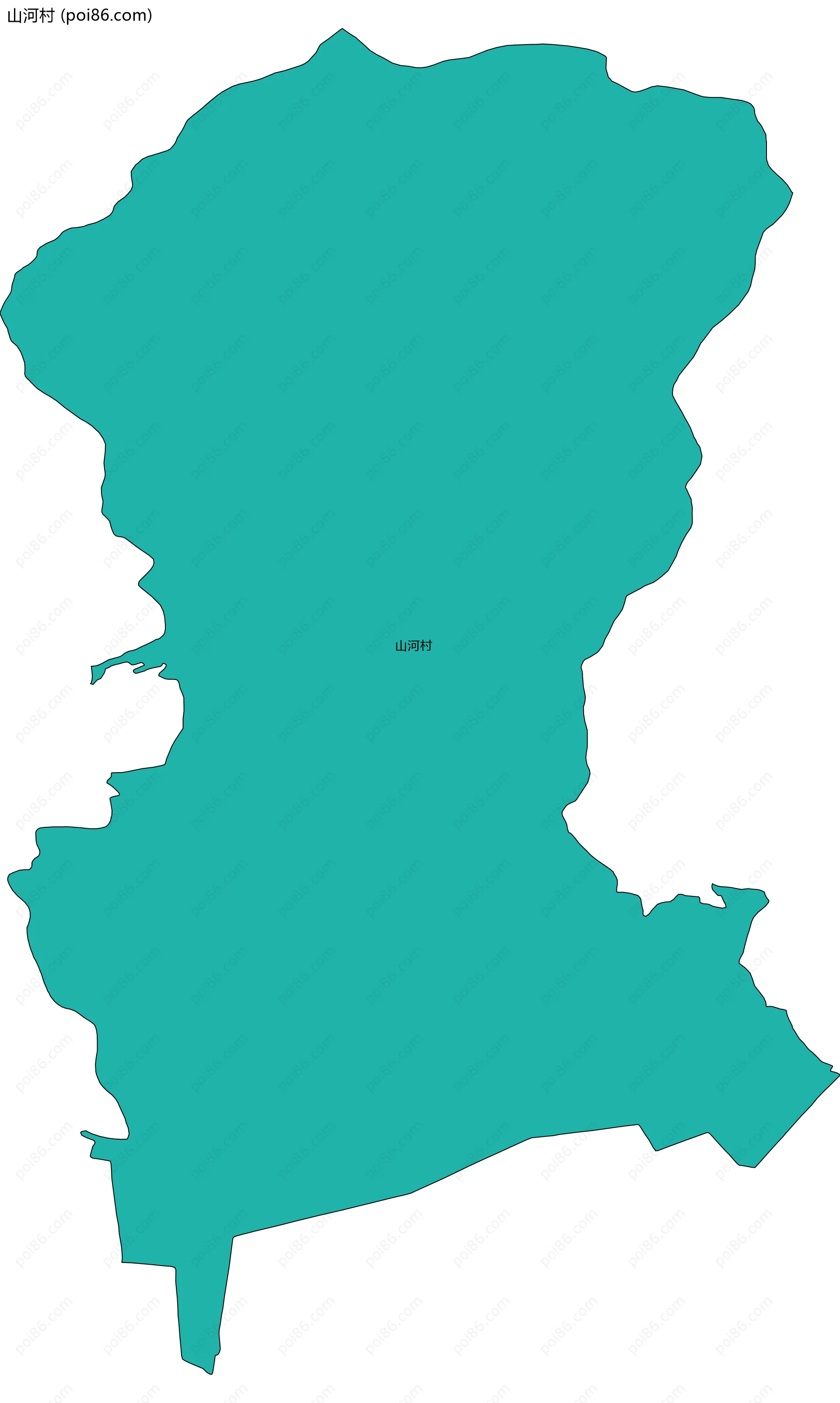 山河村边界地图