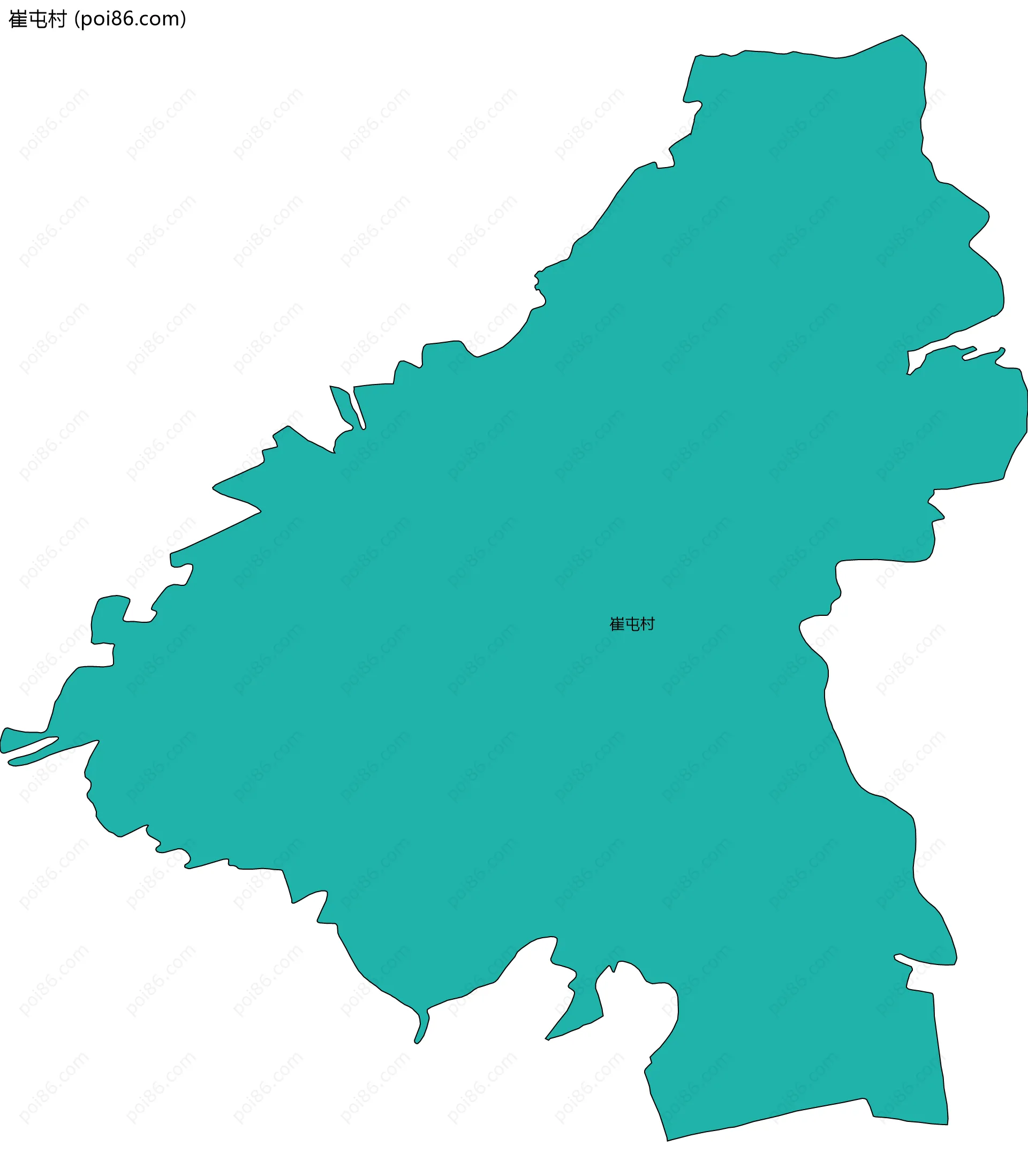 崔屯村边界地图