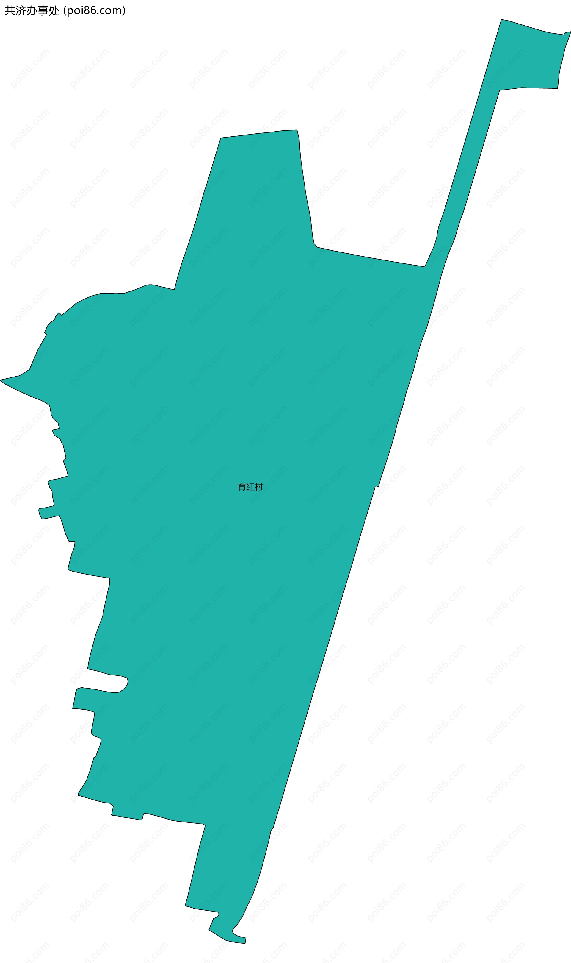 共济办事处边界地图(五级行政区划)